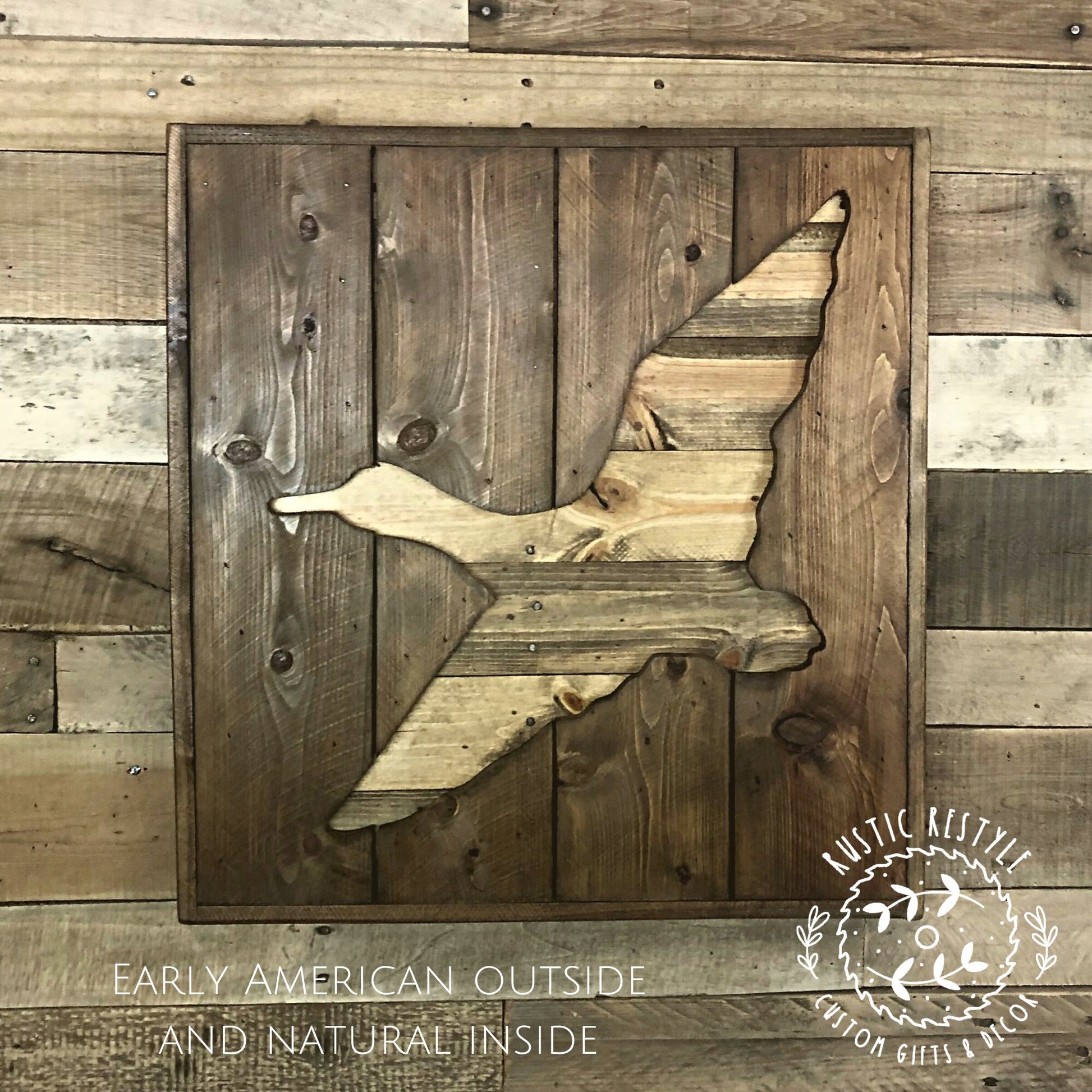 Rustic Wood Duck Hunting sign, Large Wood Pallet wall art, Rustic home decor and Hunting gifts for him/dad/man/hunters