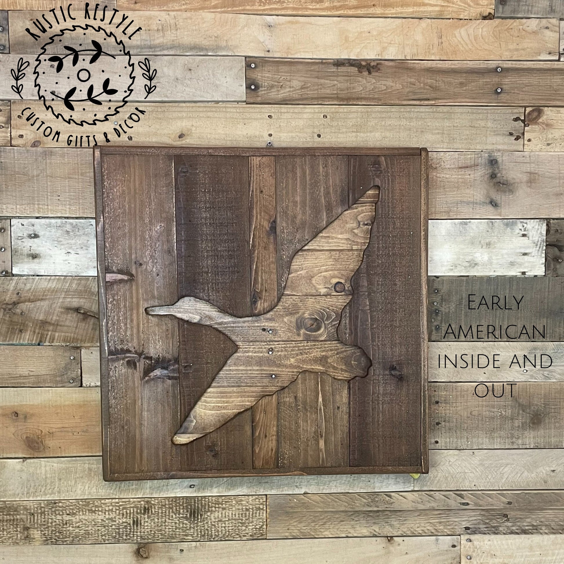 Rustic Wood Duck Hunting sign, Large Wood Pallet wall art, Rustic home decor and Hunting gifts for him/dad/man/hunters