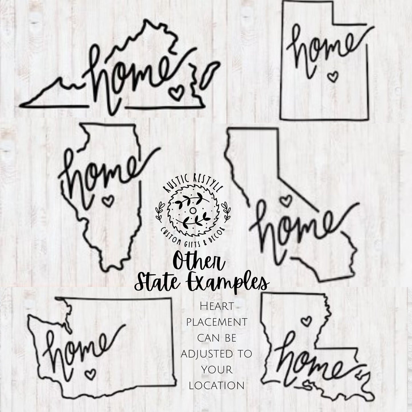 Wooden Spoons, Home state heart Spoon Gift