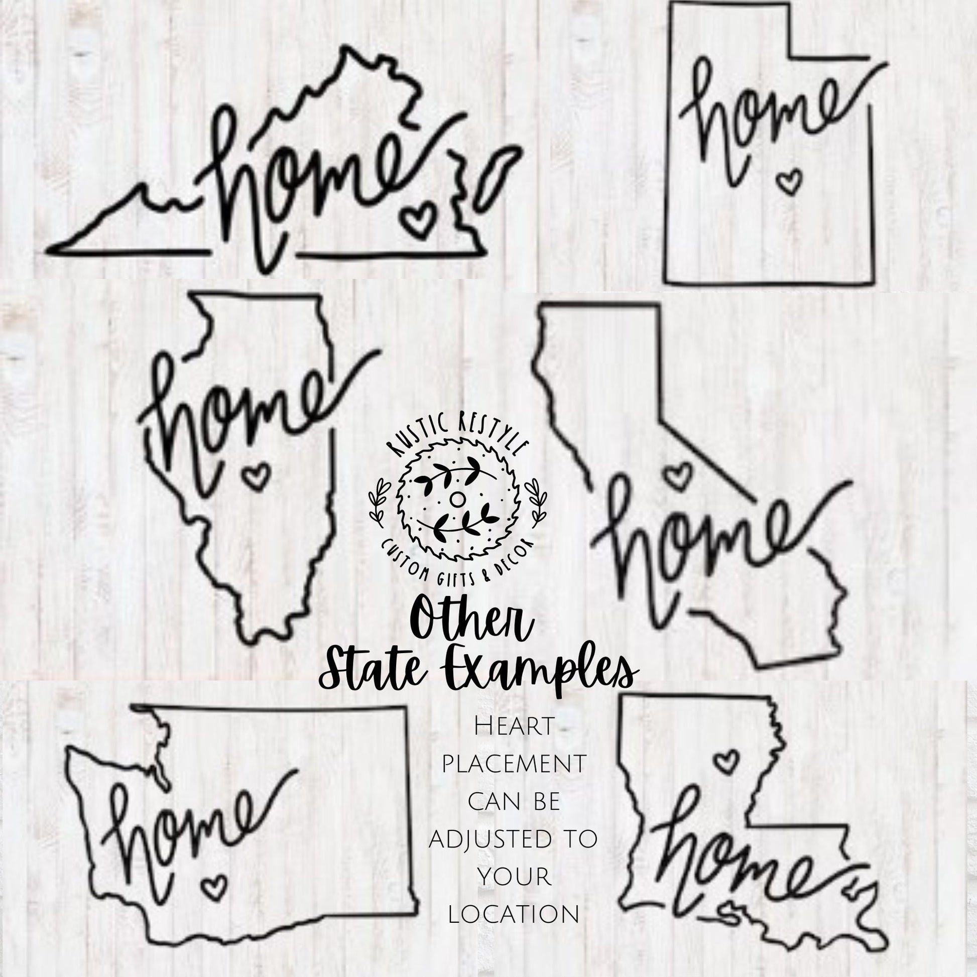 Wooden Spoons, Home state heart Spoon Gift