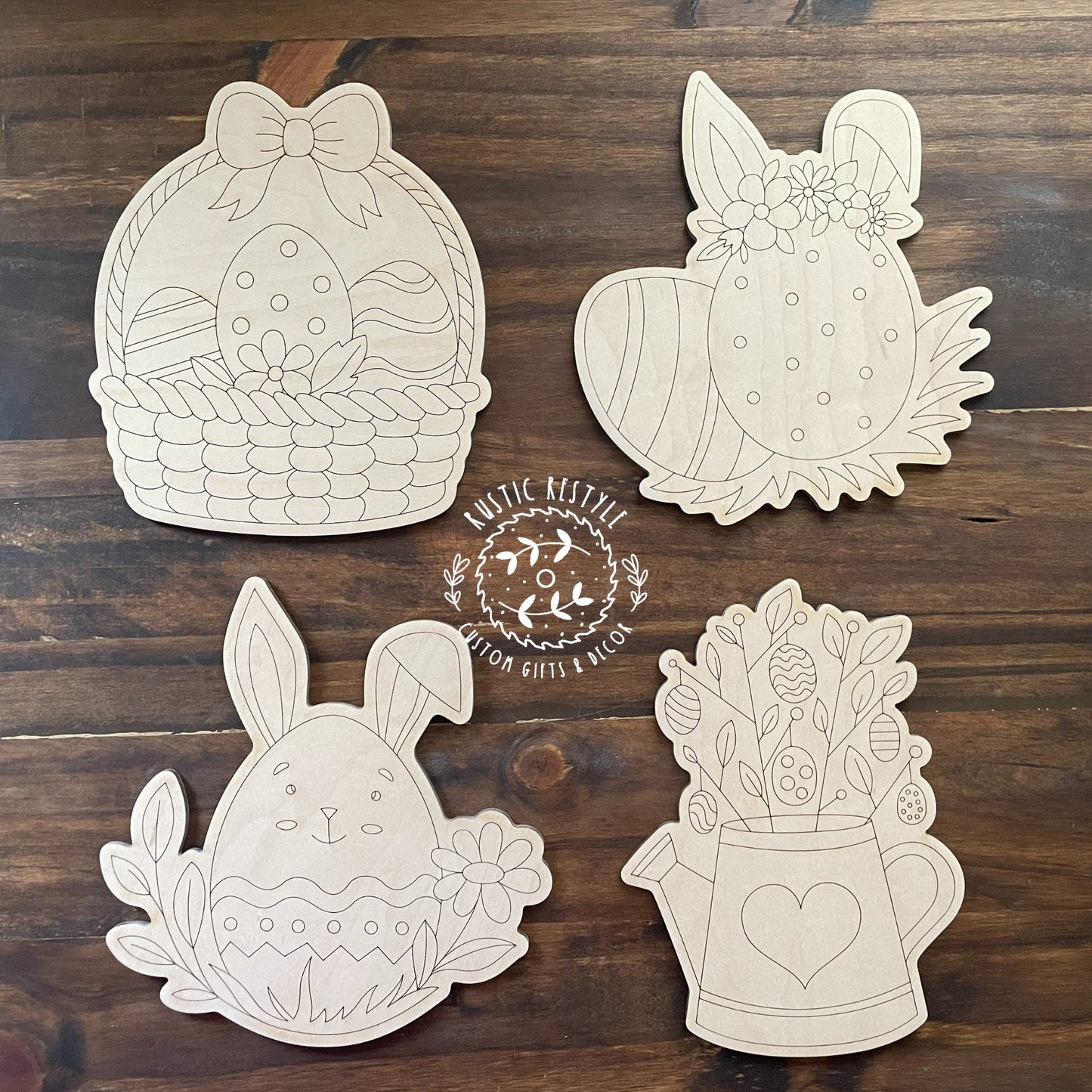 DIY Easter paint kits, Kids gift from Easter bunny, paintable cards for Easter, Basket filler or stuffer