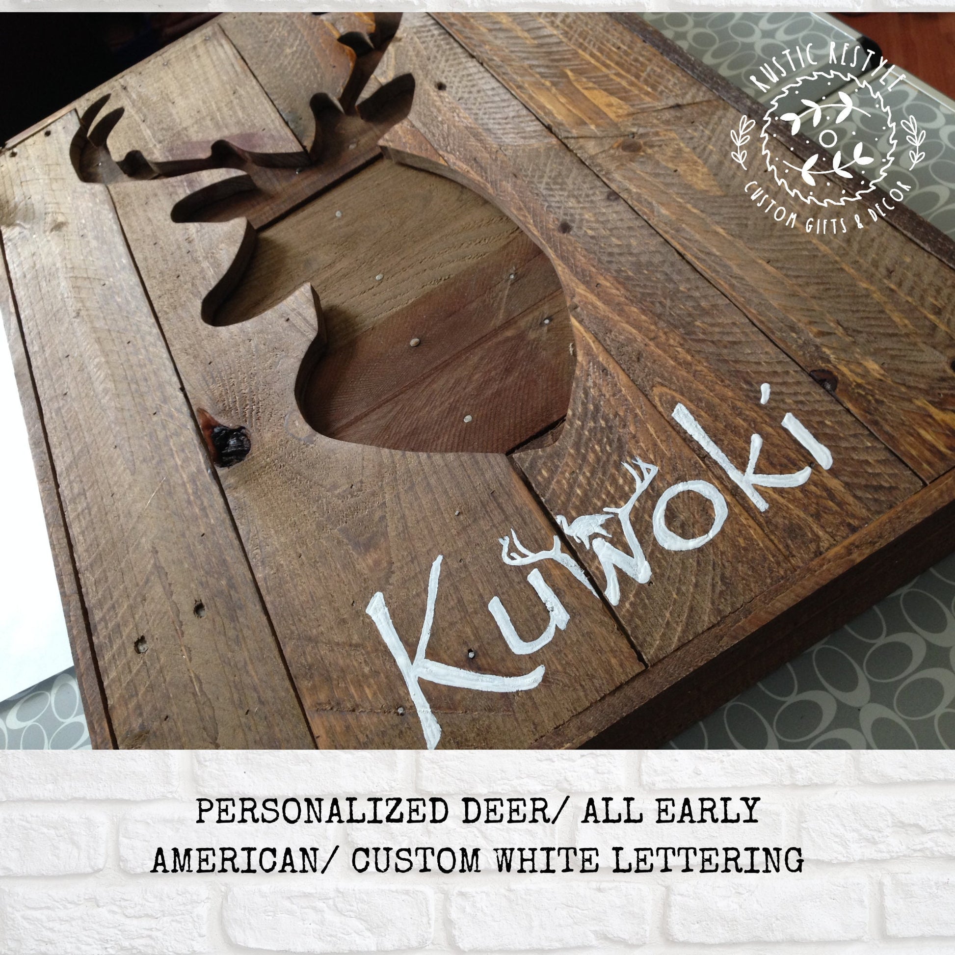 customized pallet deer head sign, wall art signage, rustic hunting decor,
