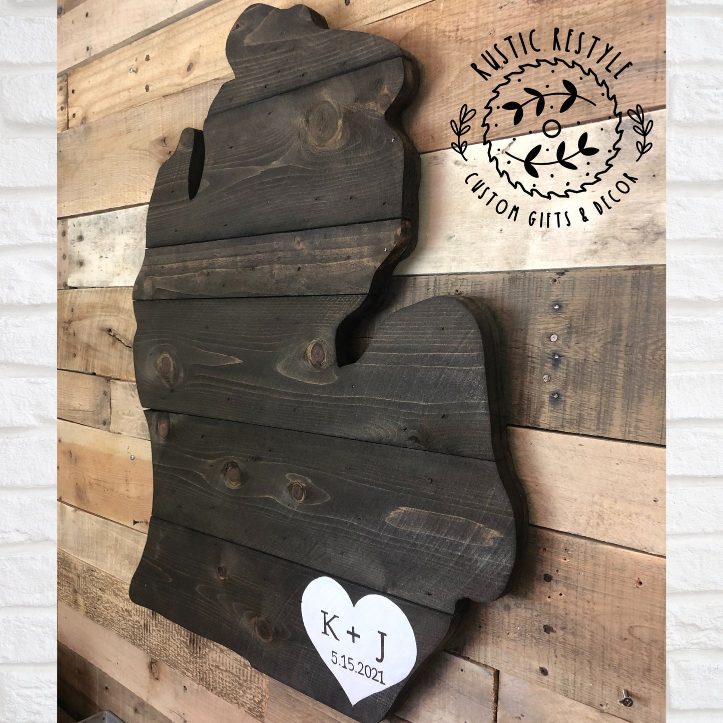 Capture the Beauty of Michigan, Personalized State pallet Wedding Sign or Custom Wall Art anniversary gift