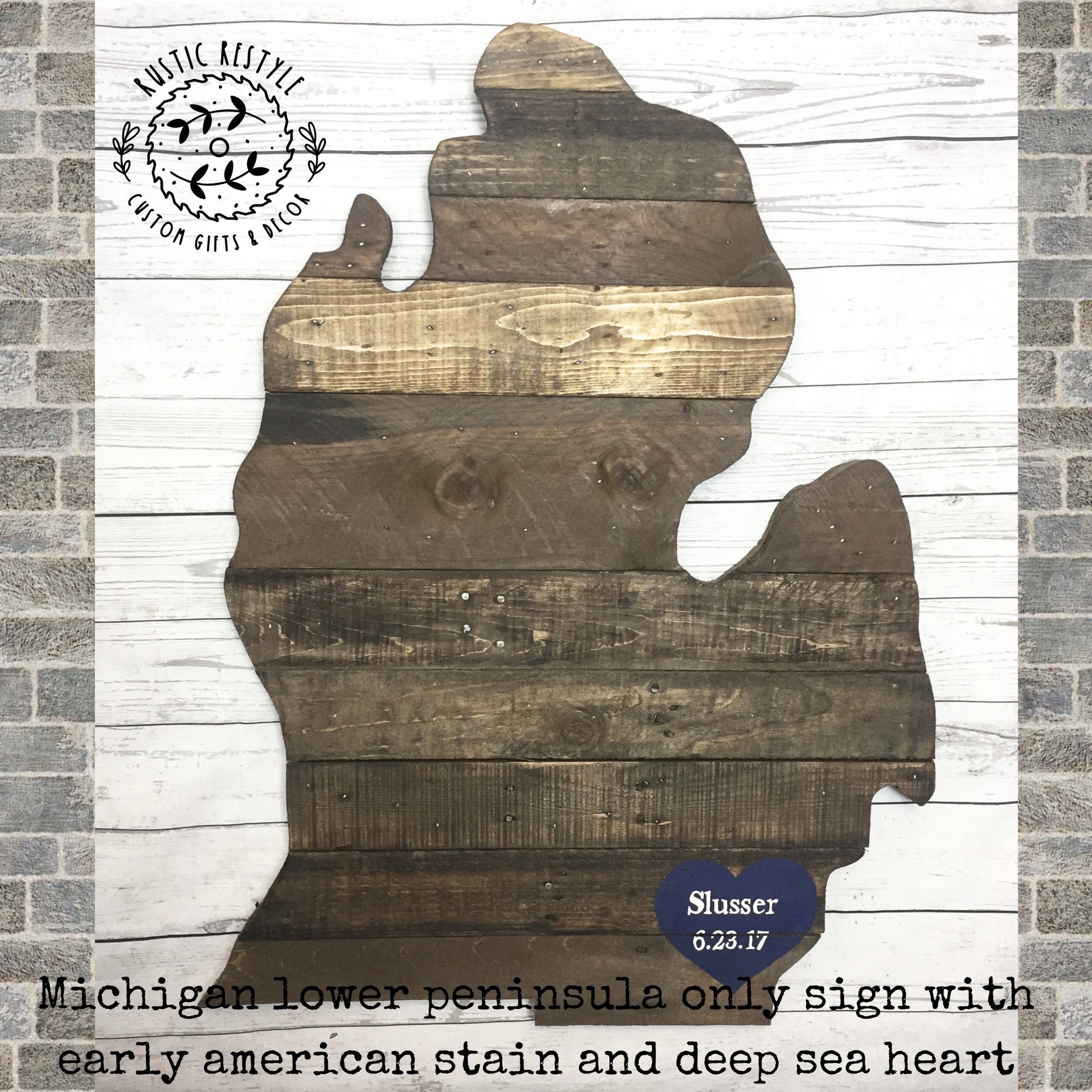Capture the Beauty of Michigan, Personalized State pallet Wedding Sign or Custom Wall Art anniversary gift