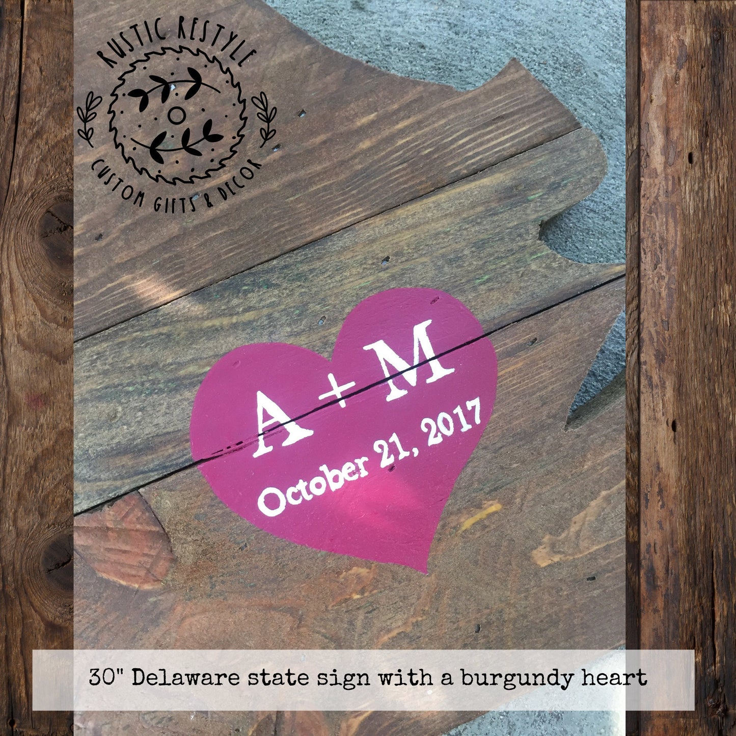 Delaware state art, Delaware map sign, wall art, pallet state cut out, Gift for new home, wedding guest book, wall above couch gallery
