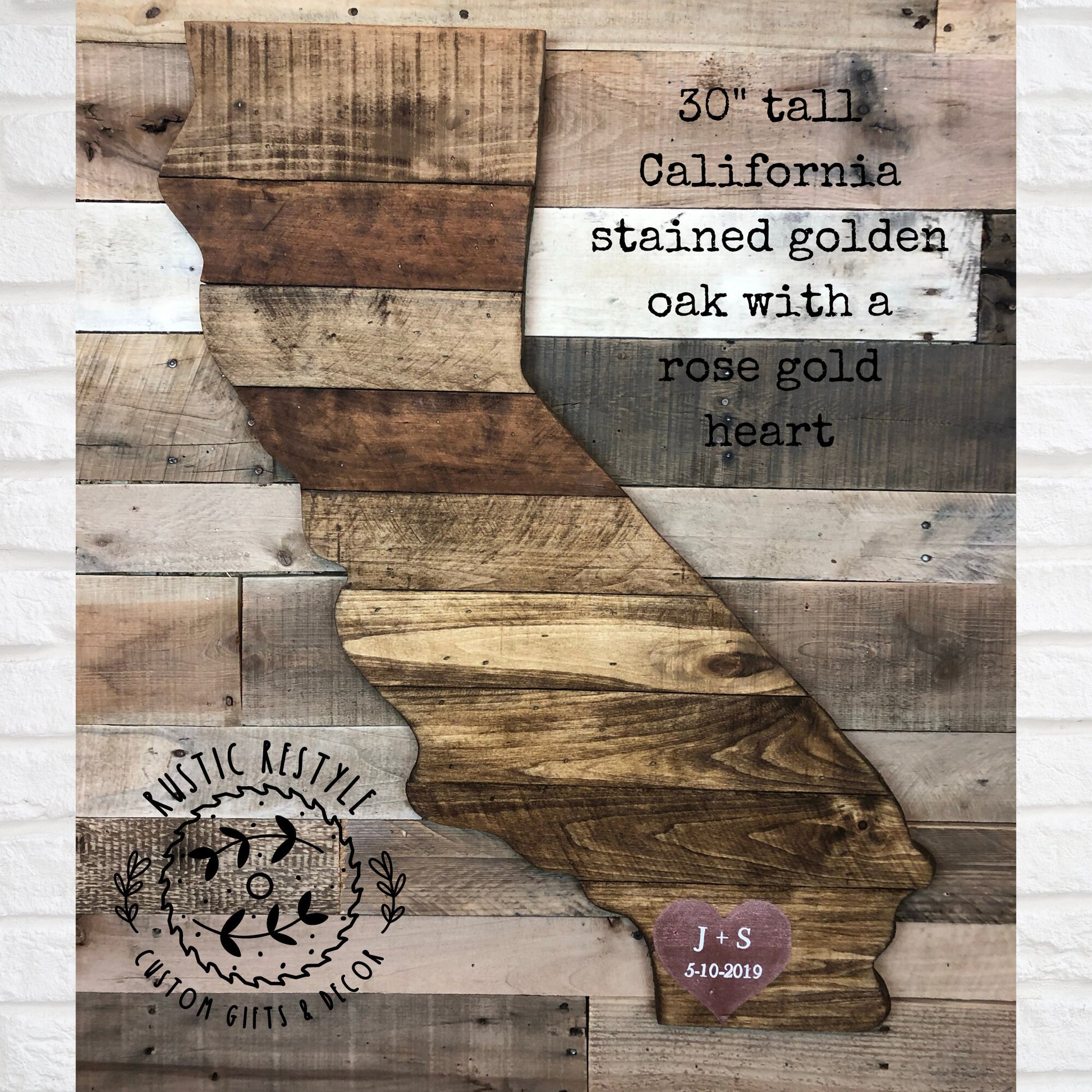 California Map, California wall art, pallet state cut out, home, heart Gift for new home, wedding guest book, Eureka, Lake tahoe, hollywood