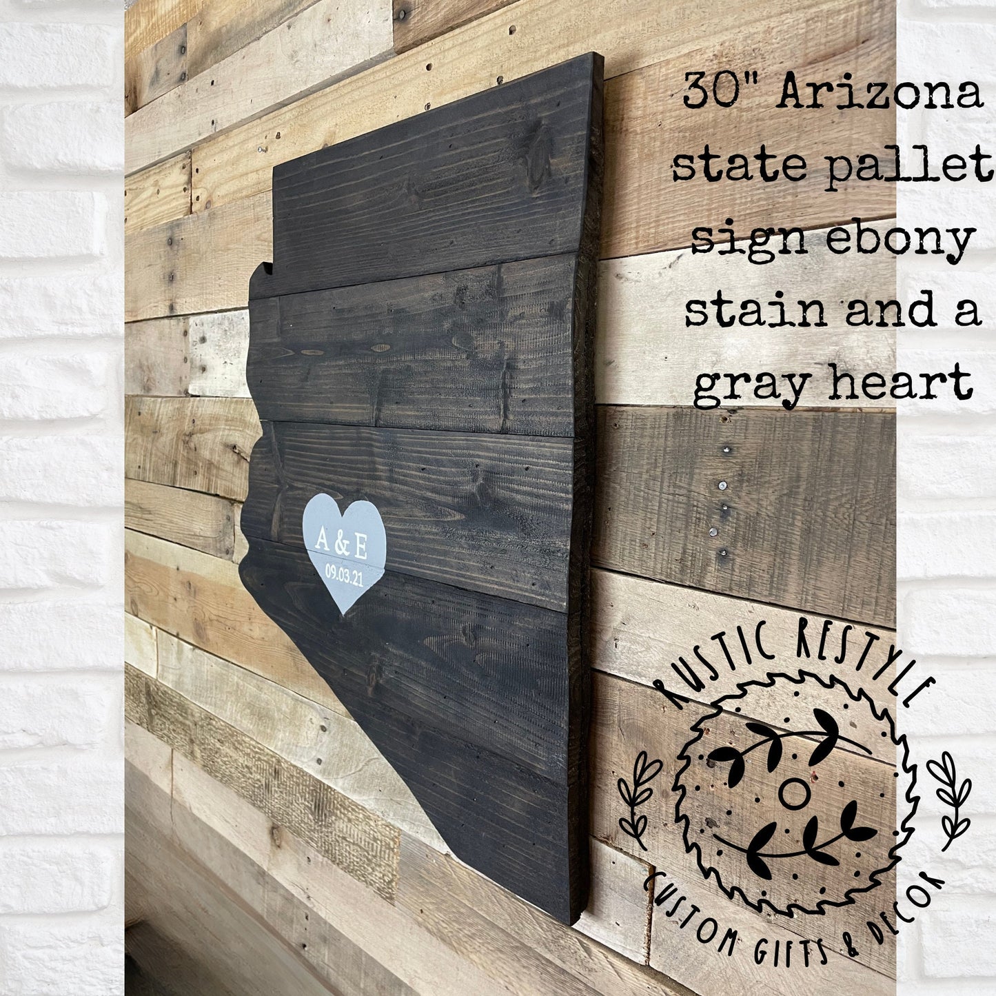Arizona Wedding Guest book, Arizona wedding decor, Guest book, pallet handmade, Arizona state wedding sign, Arizona pallet cut out sign