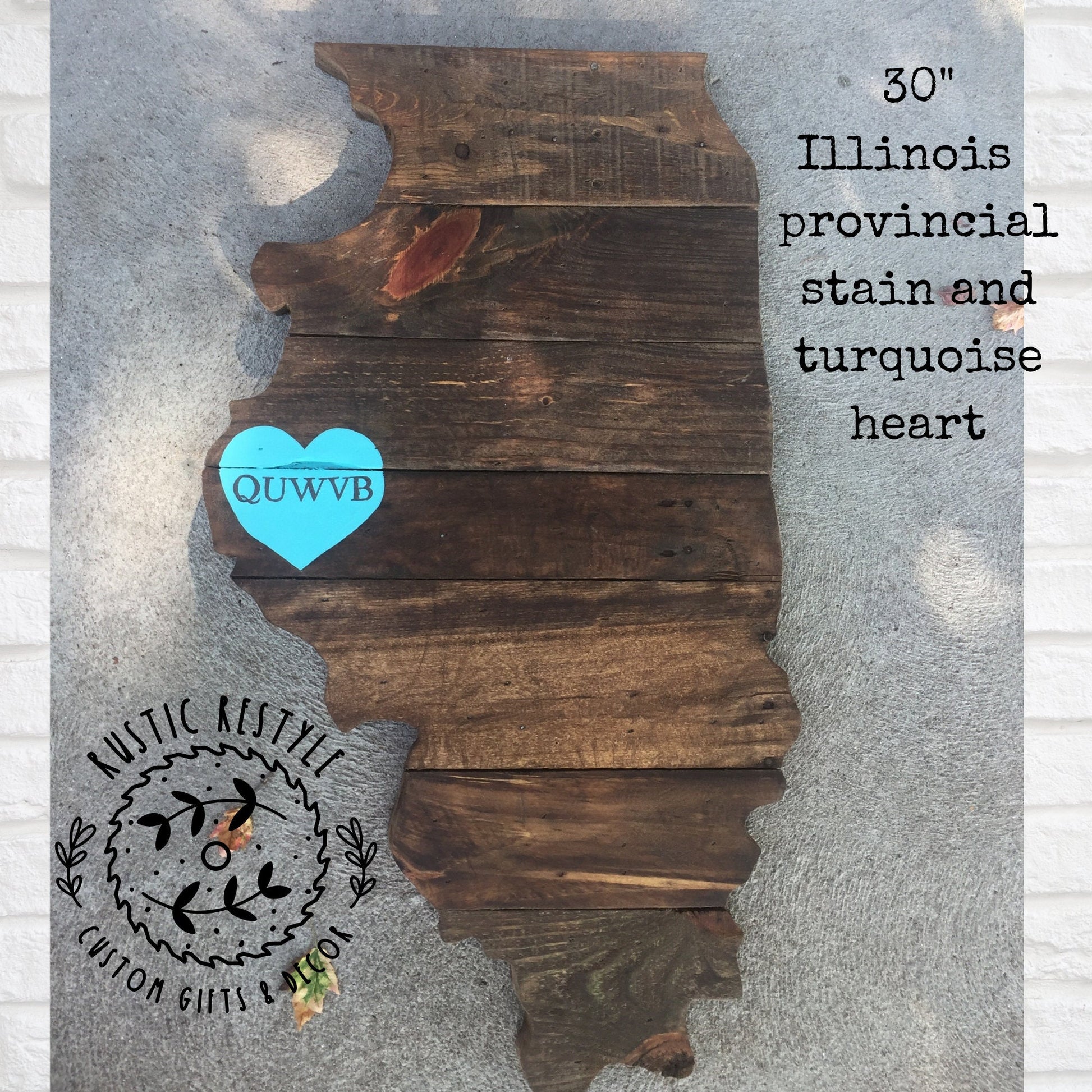 Illinois wood cutout, illinois wall map, state sign, wooden state cut out, state wall art, wedding guest book, wood Illinois alternative