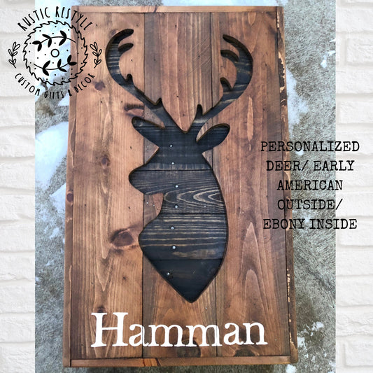 customized pallet deer head sign, wall art signage, rustic hunting decor,