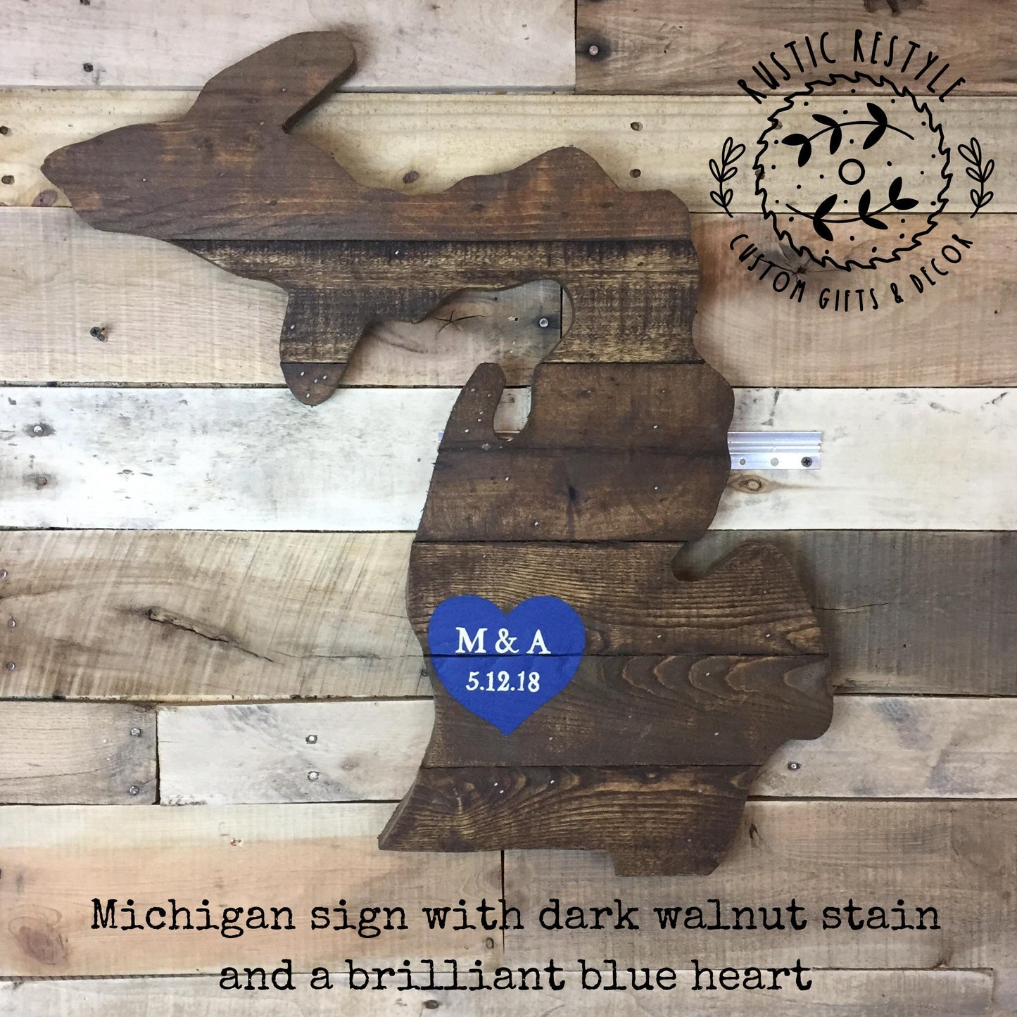 Capture the Beauty of Michigan, Personalized State pallet Wedding Sign or Custom Wall Art anniversary gift