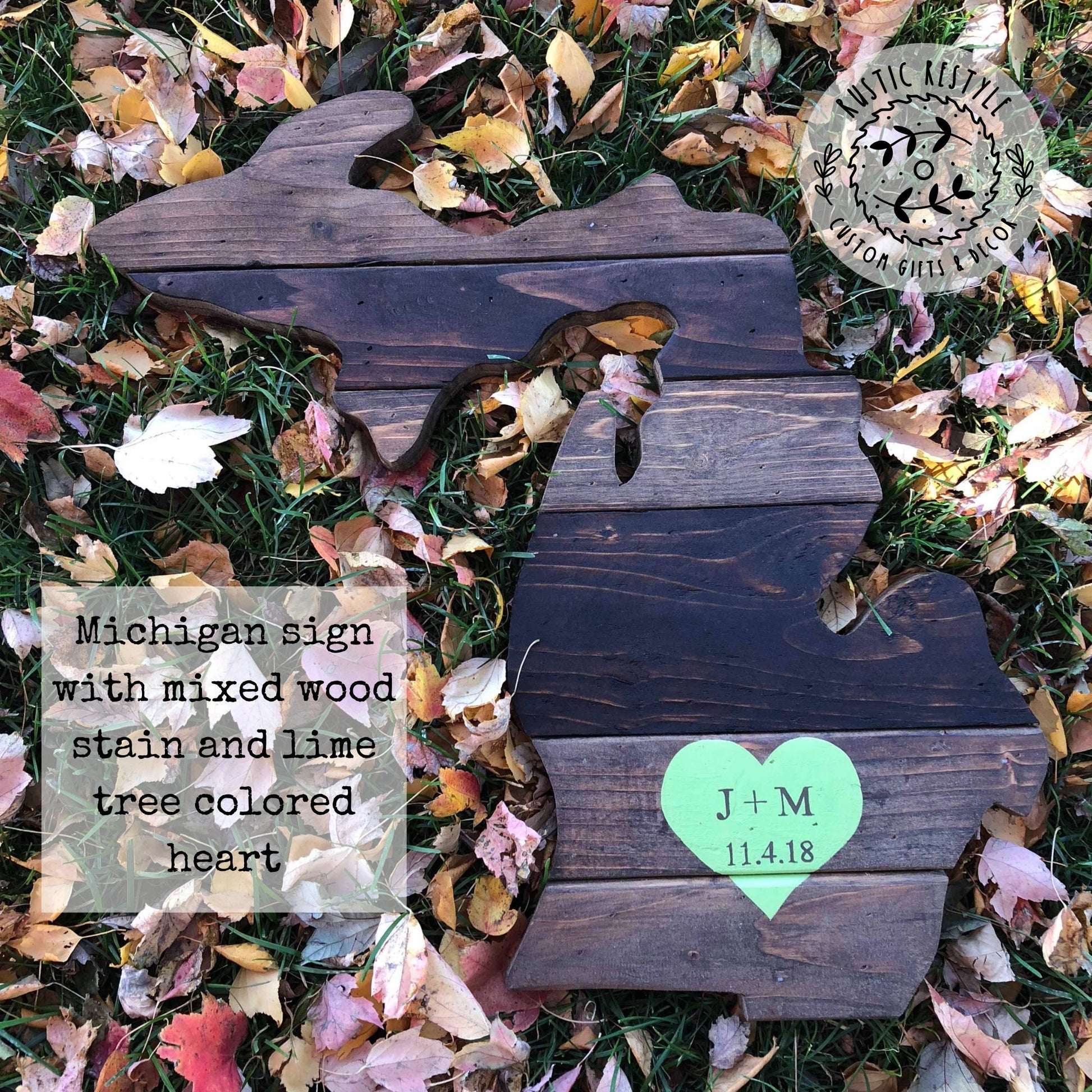Capture the Beauty of Michigan, Personalized State pallet Wedding Sign or Custom Wall Art anniversary gift