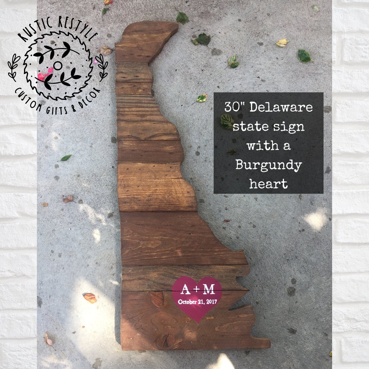 Delaware state art, Delaware map sign, wall art, pallet state cut out, Gift for new home, wedding guest book, wall above couch gallery