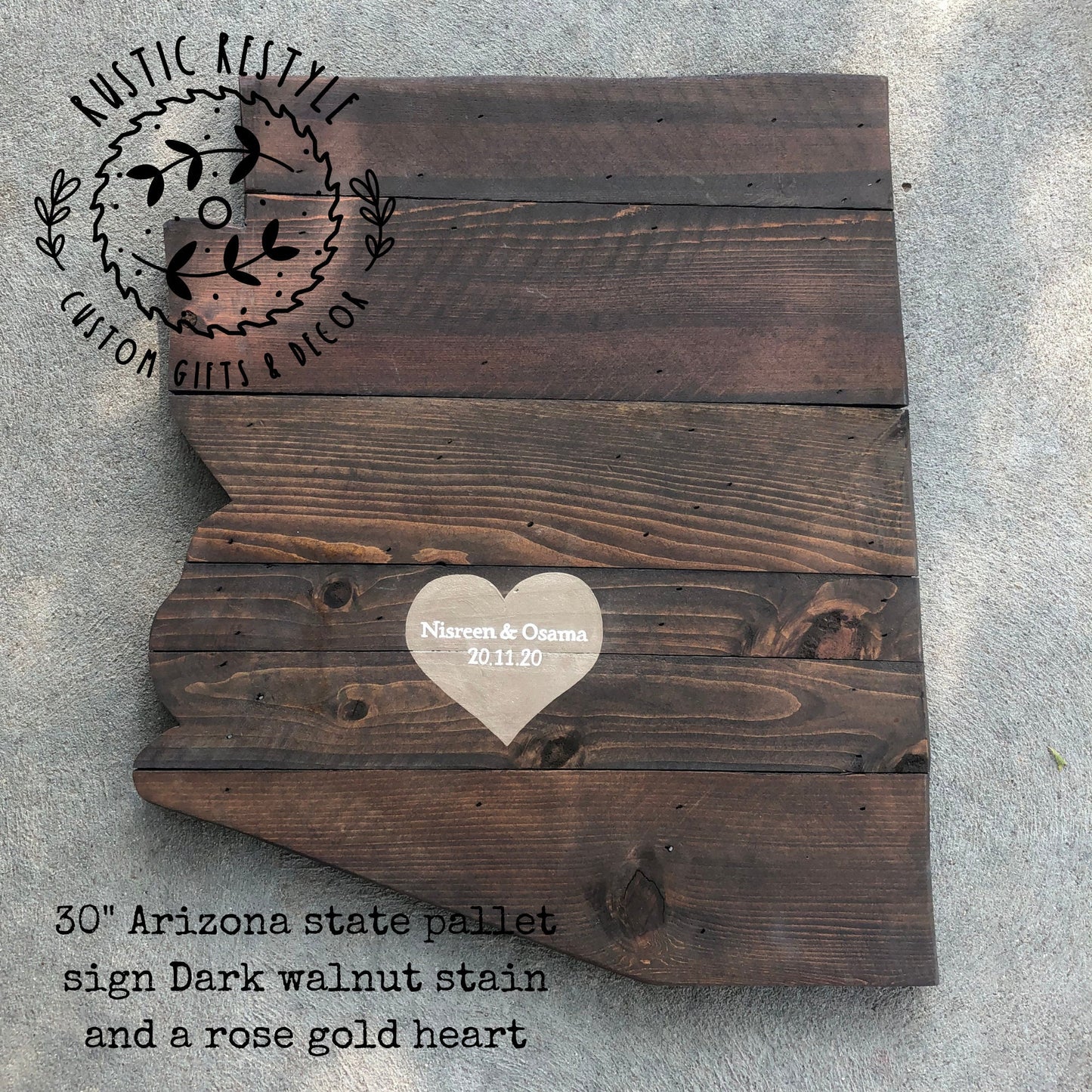 Arizona Wedding Guest book, Arizona wedding decor, Guest book, pallet handmade, Arizona state wedding sign, Arizona pallet cut out sign