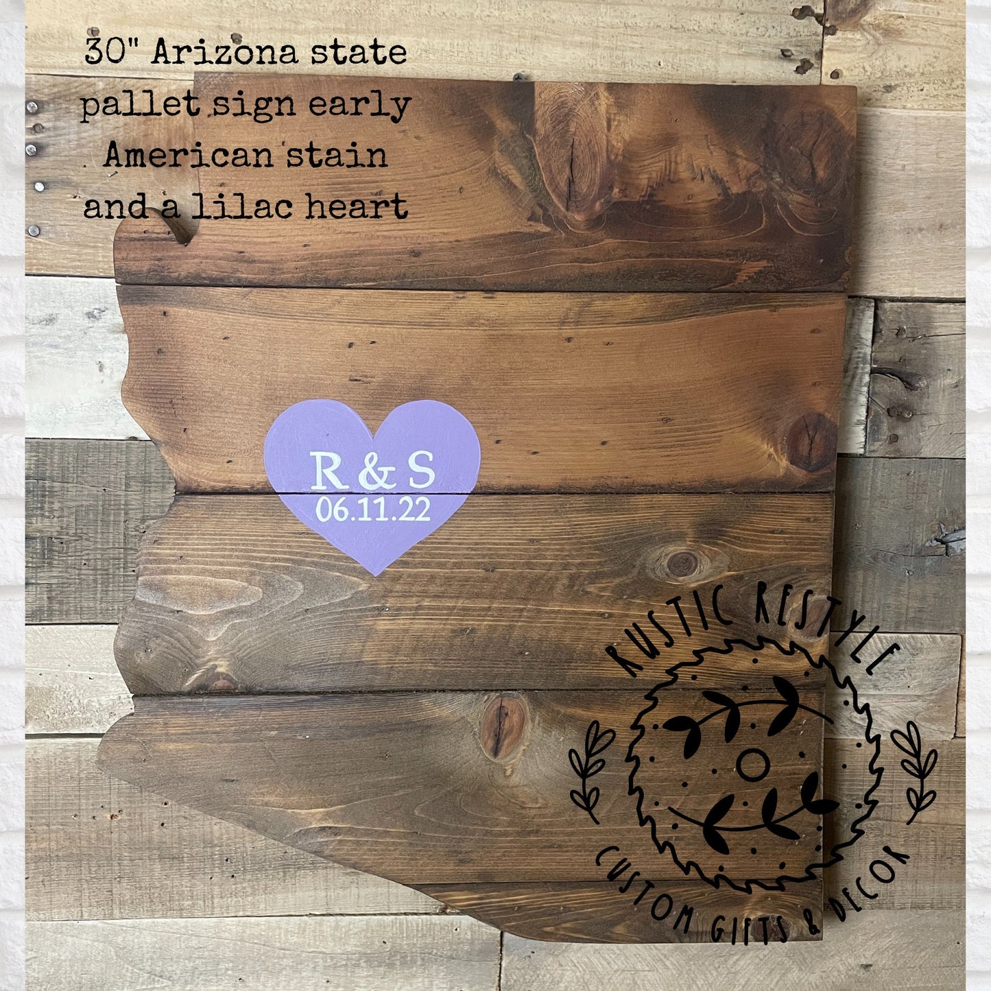 Arizona Wedding Guest book, Arizona wedding decor, Guest book, pallet handmade, Arizona state wedding sign, Arizona pallet cut out sign