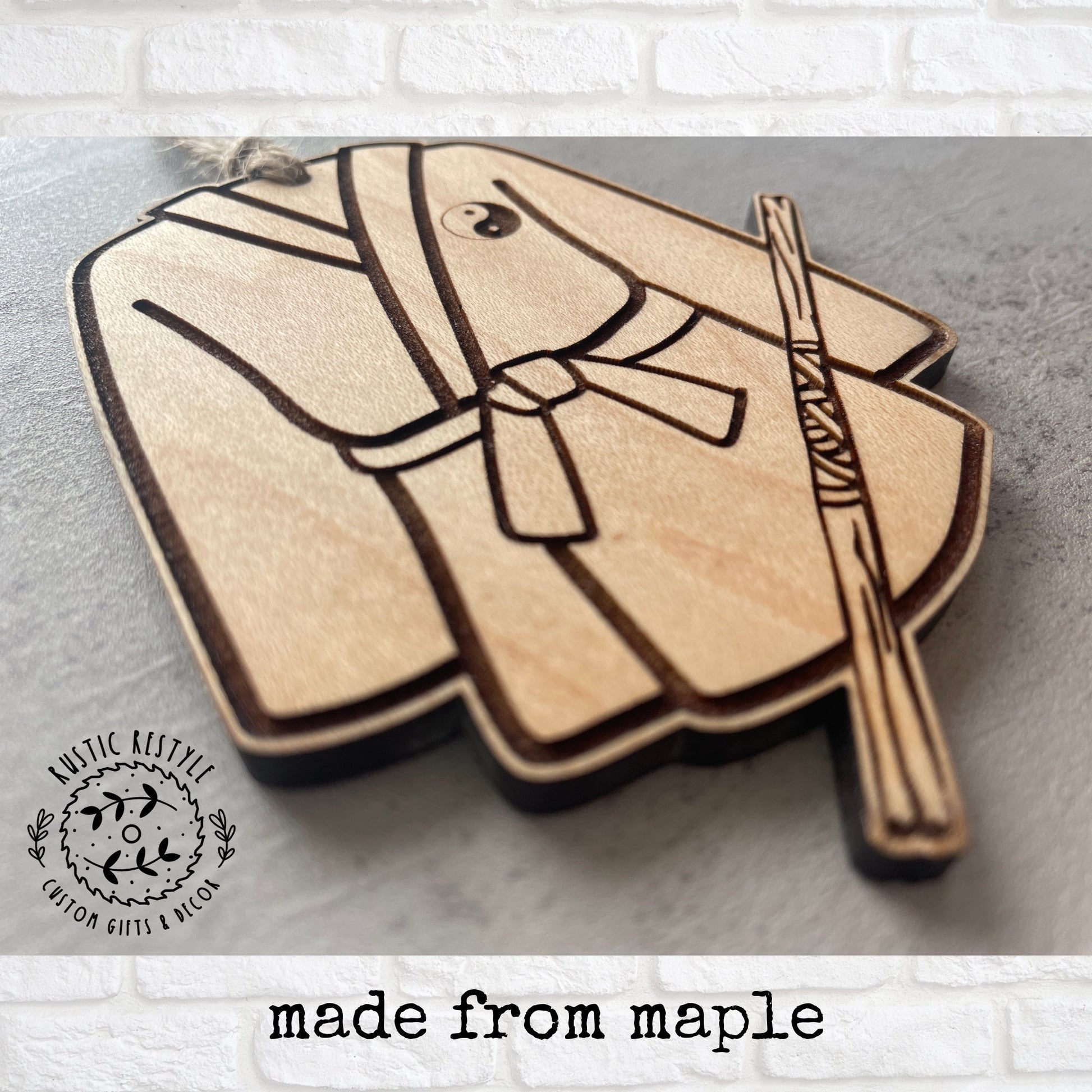 Martial Arts Christmas Ornament, Personalized jiu-jitsu, karate ornament