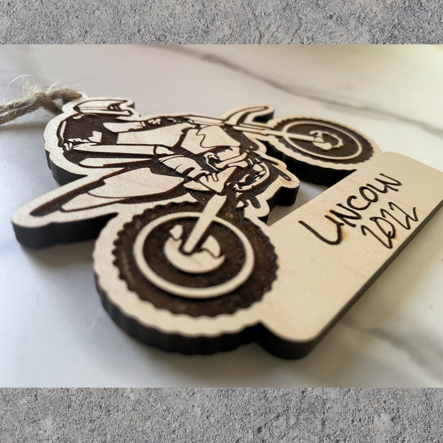 Dirt bike racing Christmas Ornament, Personalized motorbike ornament