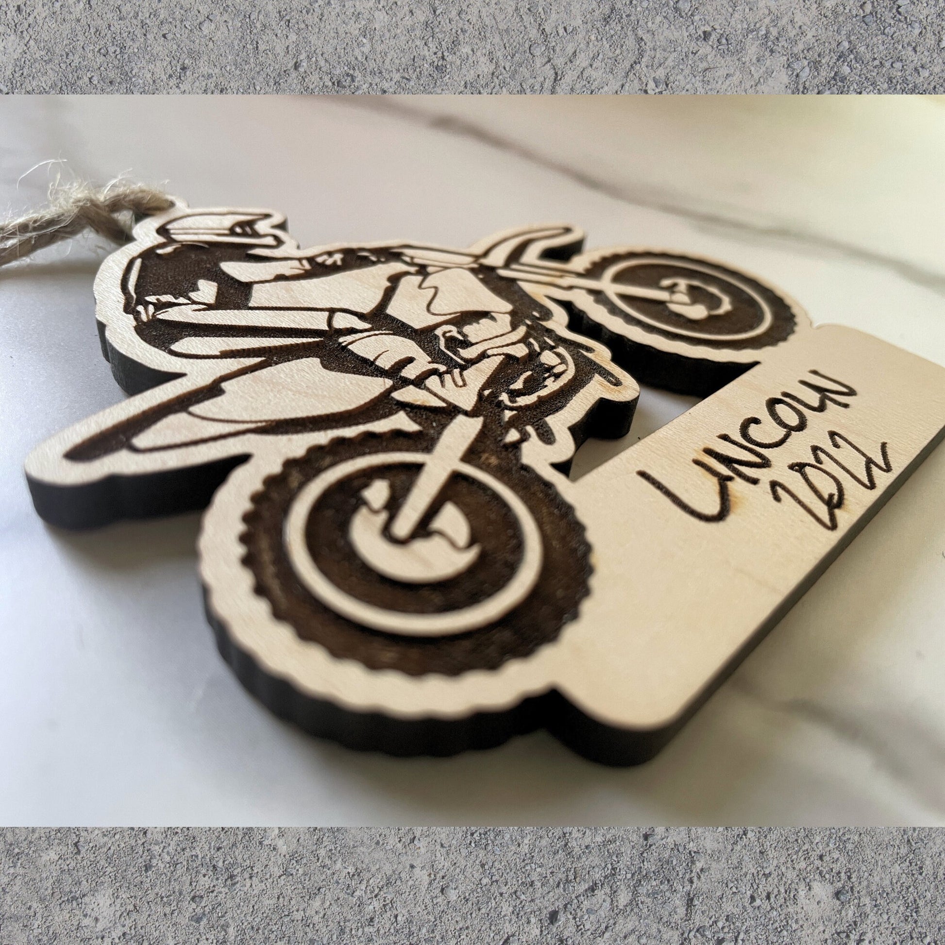 Dirt bike racing Christmas Ornament, Personalized motorbike ornament
