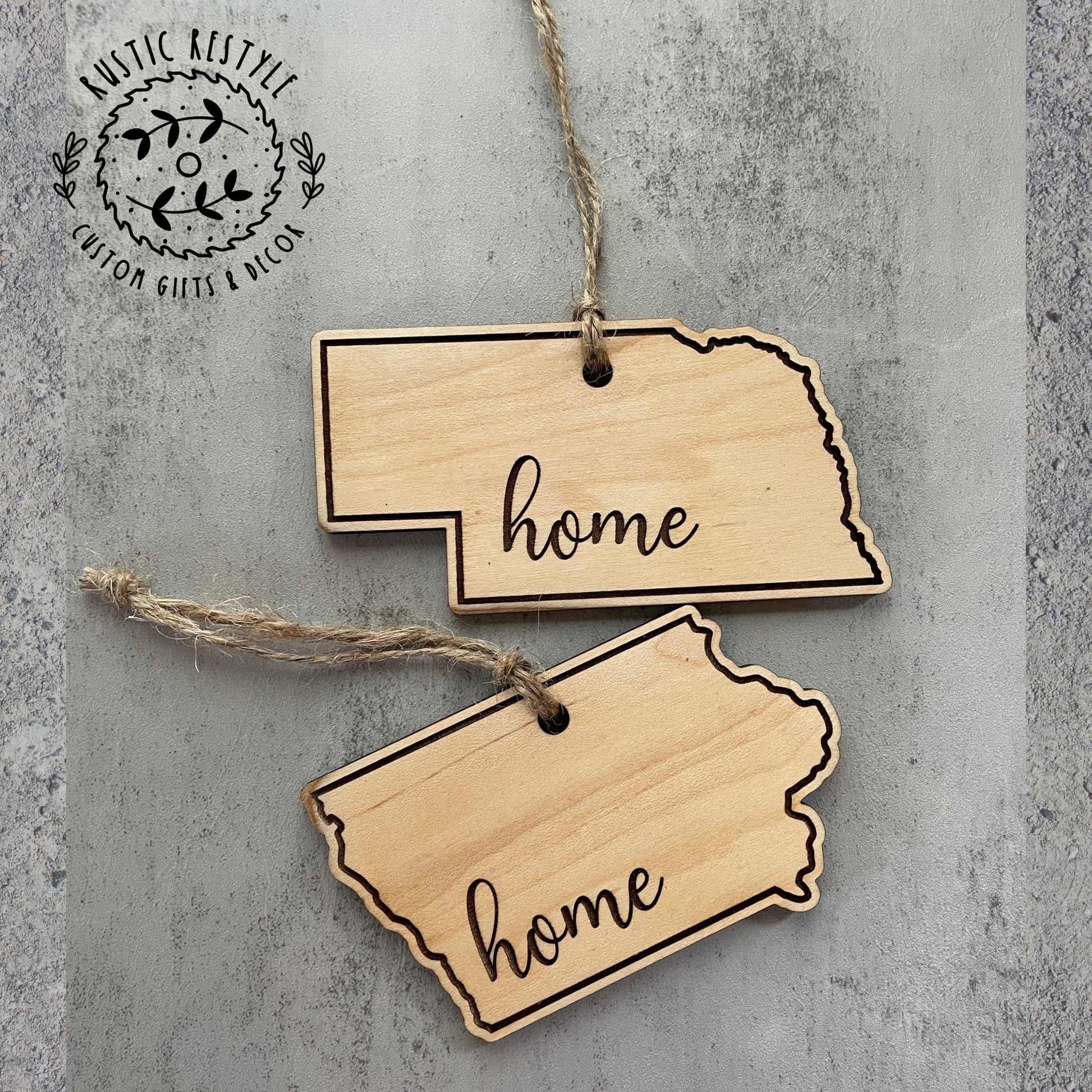 home state wooden ornament, Pick your state