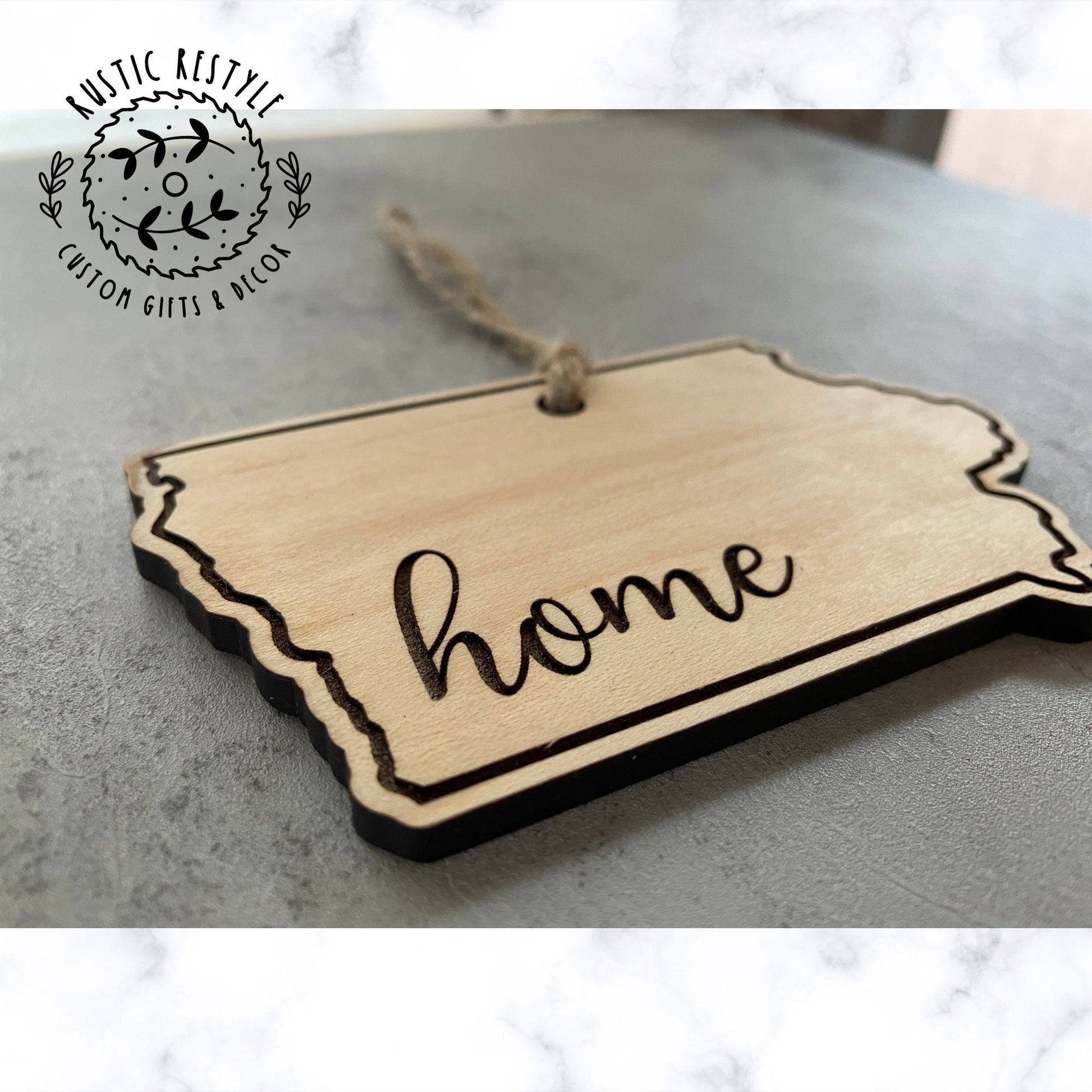home state wooden ornament, Pick your state