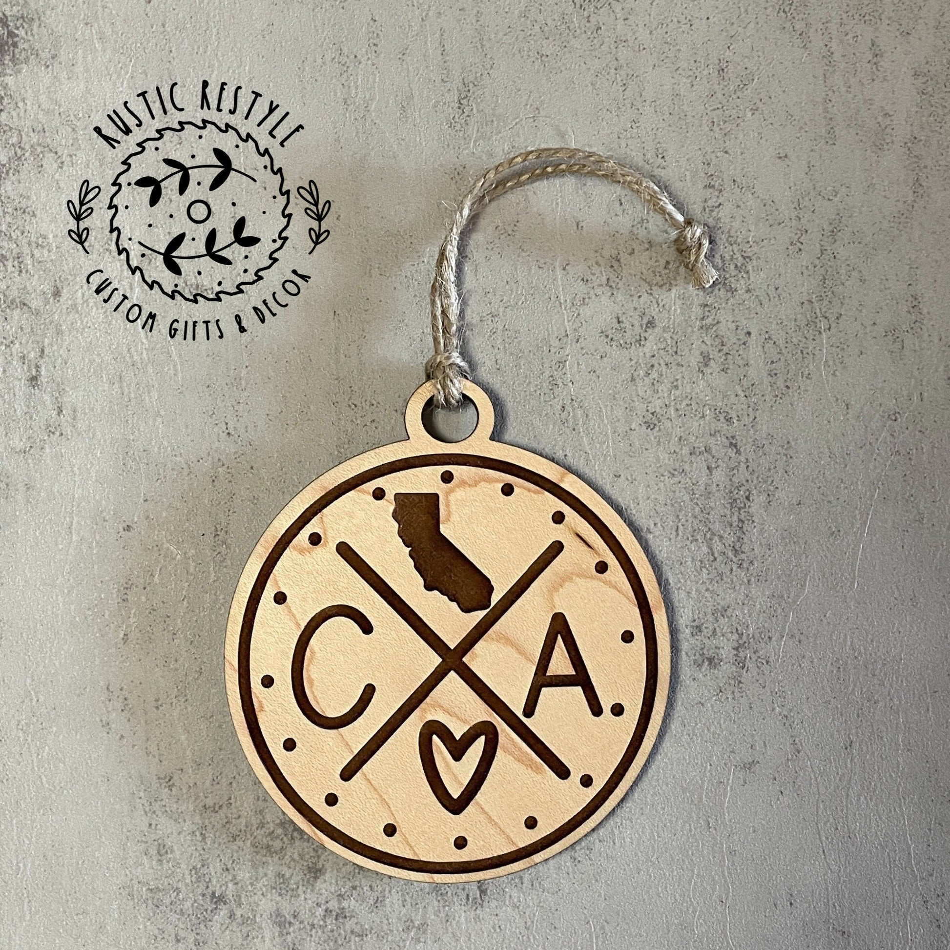state wooden ornament, Pick your state
