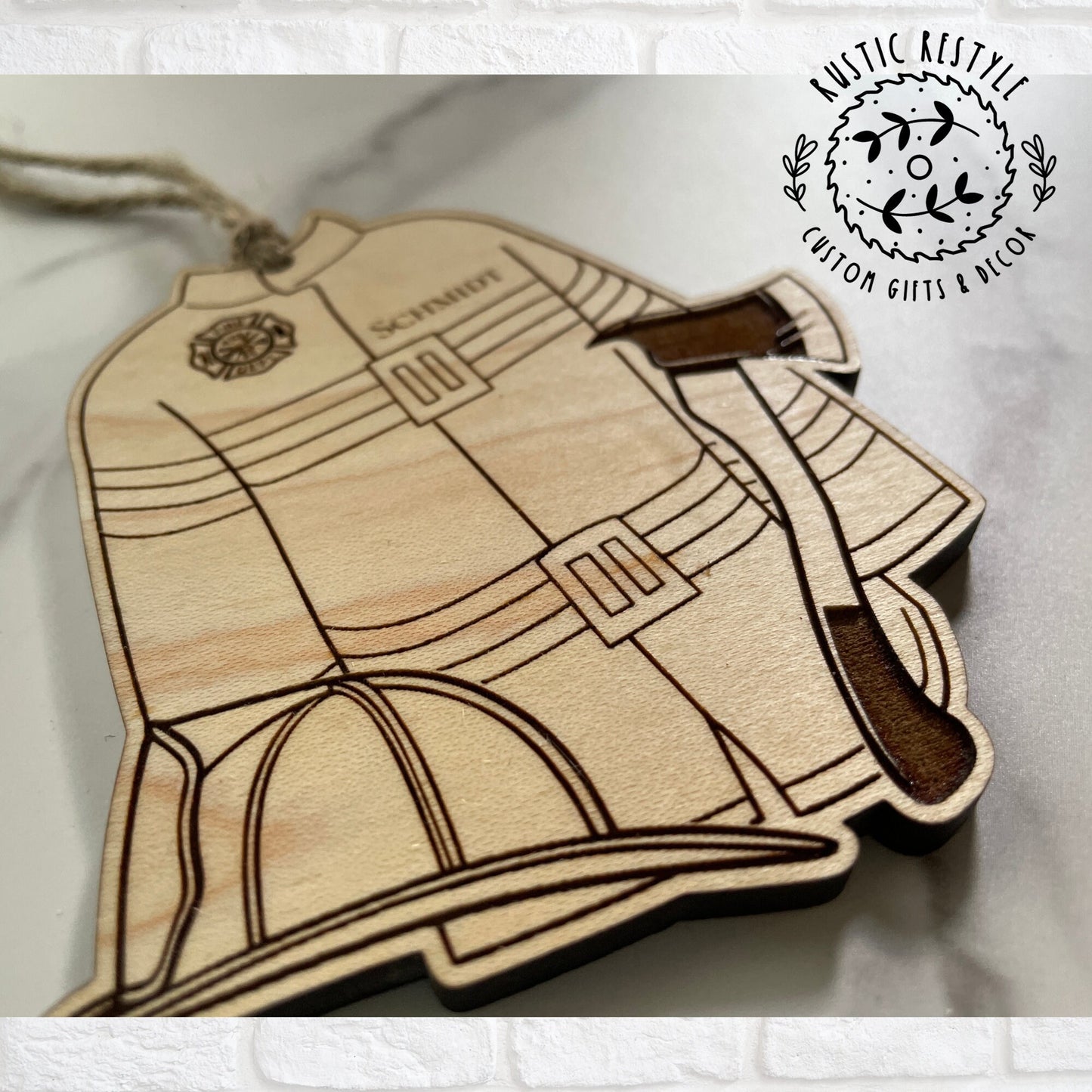Firefighter Ornament, Personalized Fire Truck or Fire Jacket Christmas tree ornament