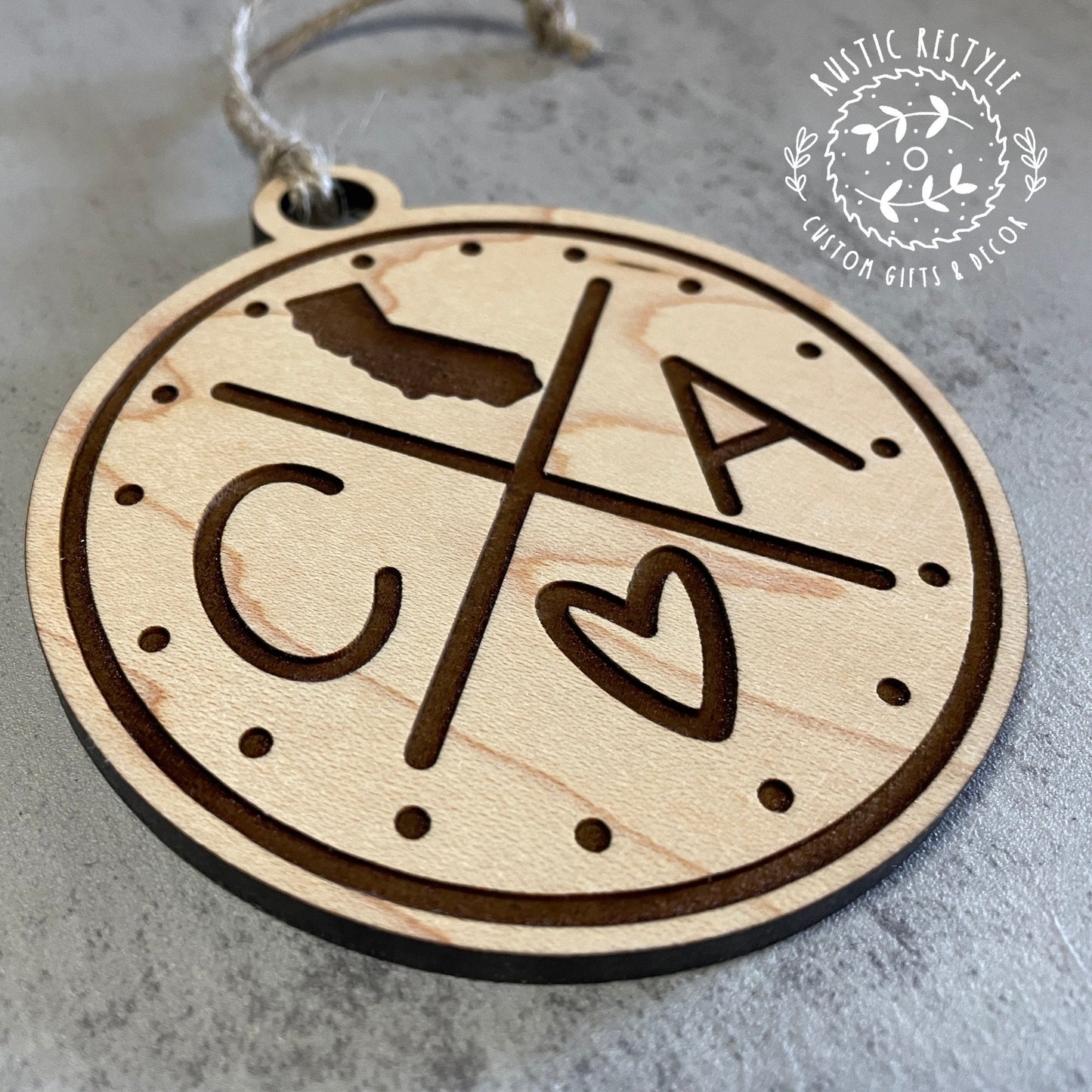 state wooden ornament, Pick your state