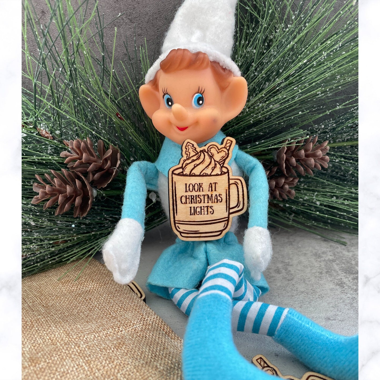Elf Hot chocolate activity tokens, Christmas Elf kit