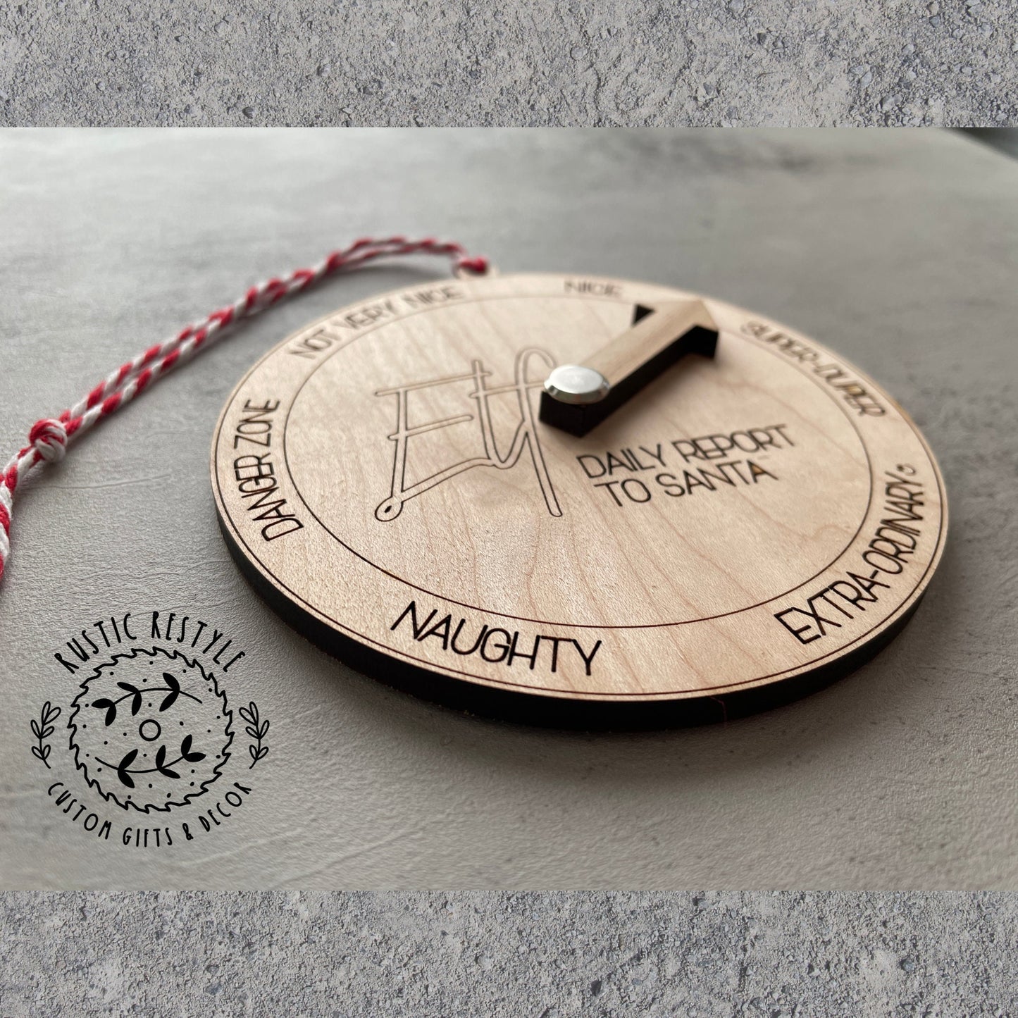 Elf Report Ornament. Elf Naughty or Nice Christmas Ornament