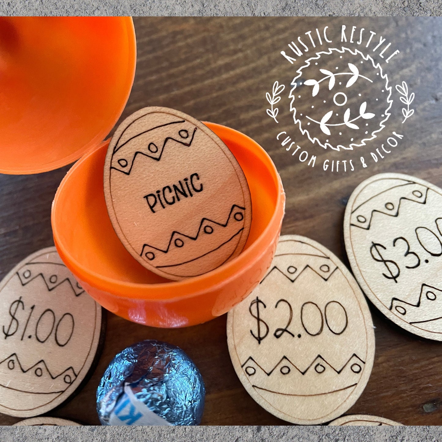 Easter Egg hunt tokens, Easter basket egg stuffer candy alternative