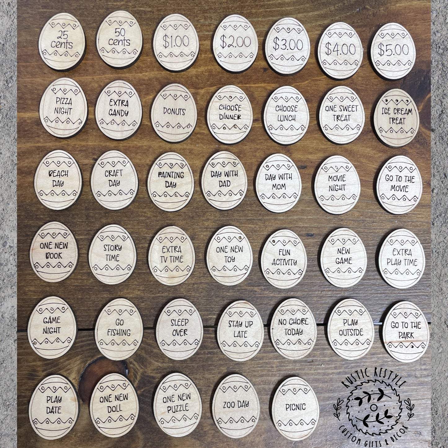 Easter Egg hunt tokens, Easter basket egg stuffer candy alternative