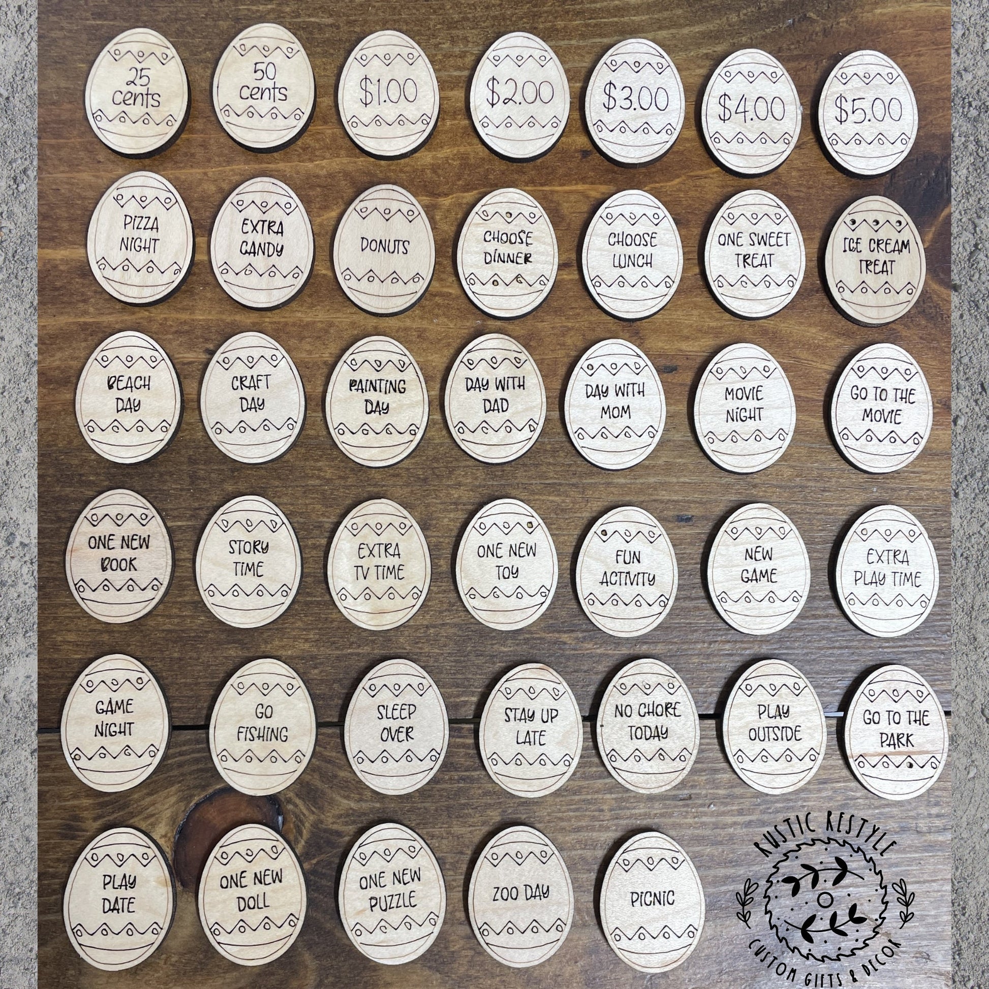 Easter Egg hunt tokens, Easter basket egg stuffer candy alternative