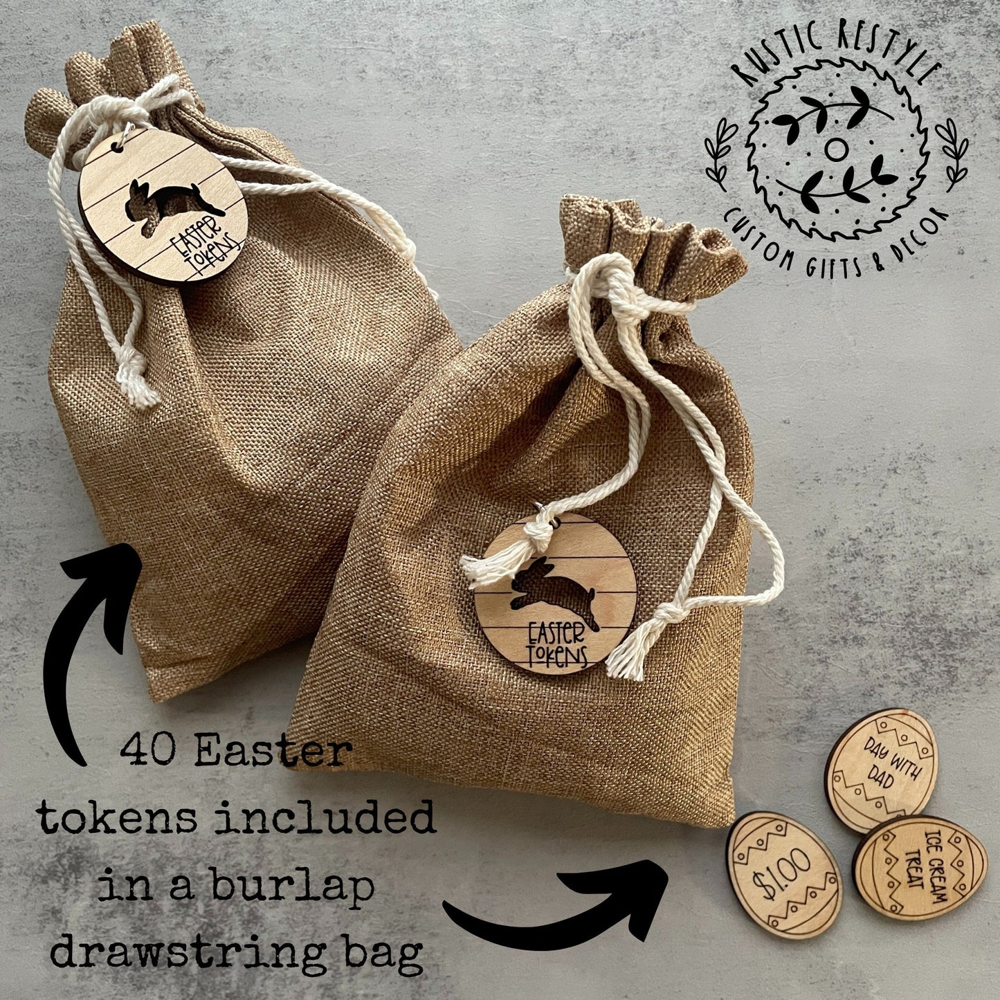 Easter Egg hunt tokens, Easter basket egg stuffer candy alternative