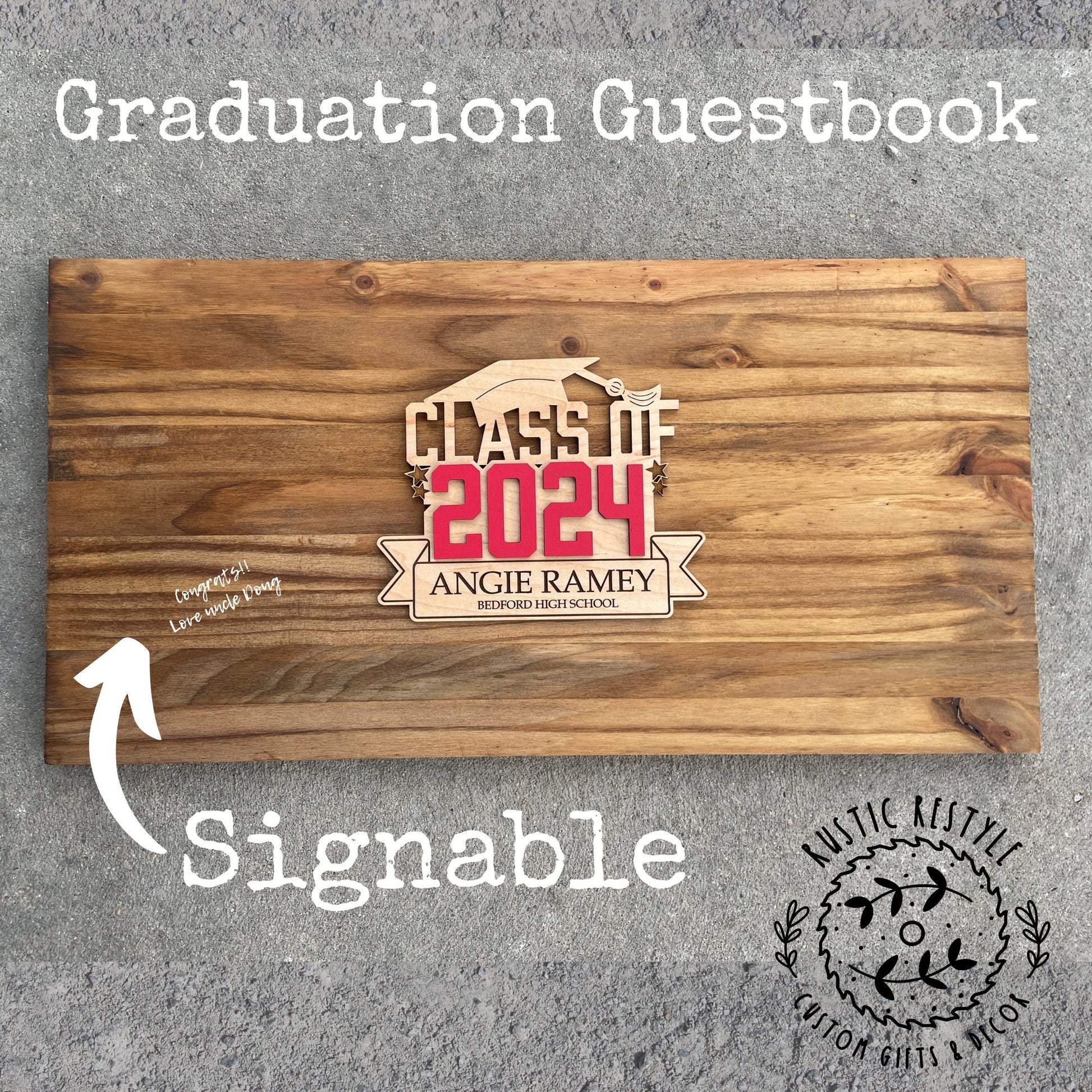 High school Graduation Guest book, A personalized Gift for graduate