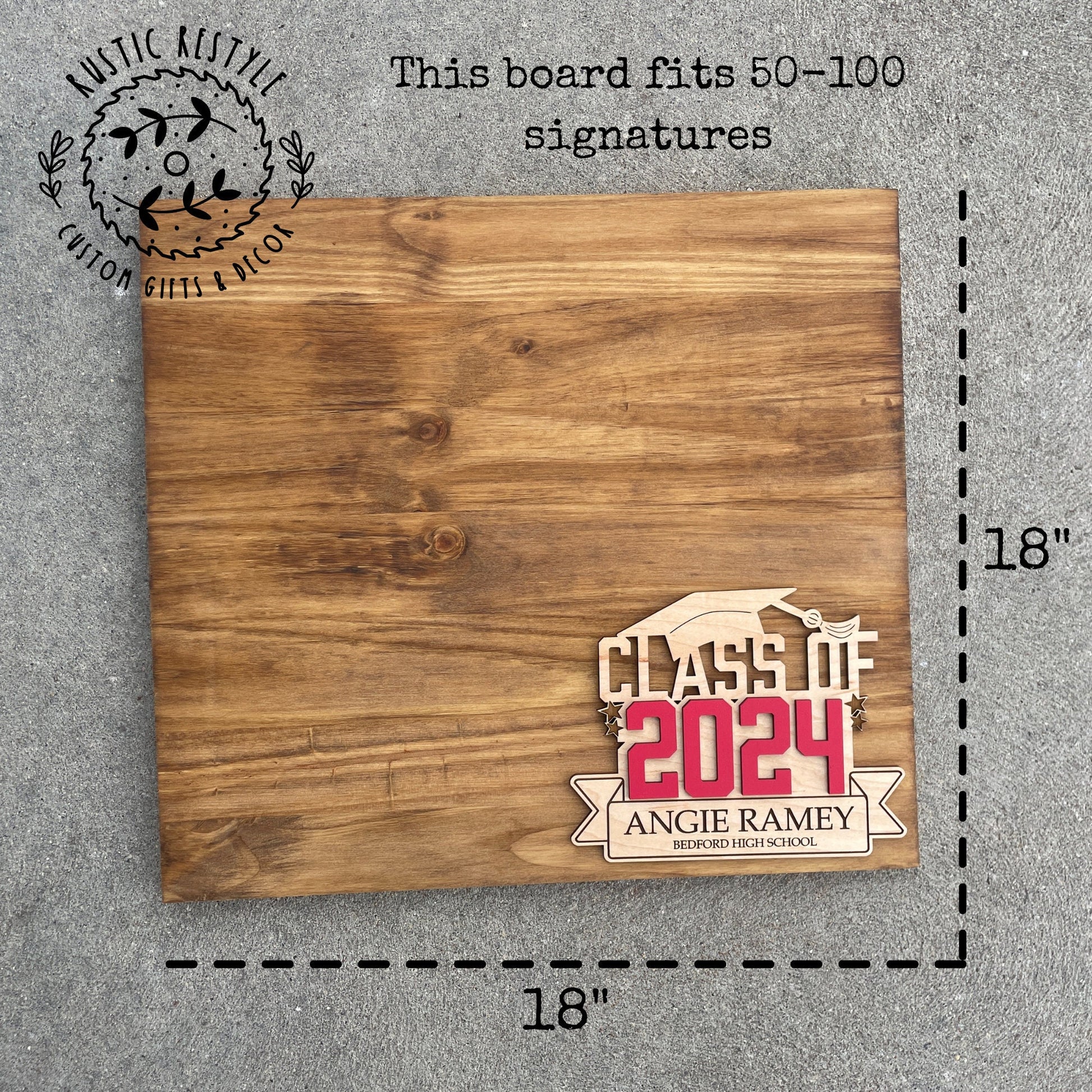 graduation guest book, party book, Creative Guest book alternative, class of 2026, guestbook frame, rustic sign, wood sign-in board, 18x18