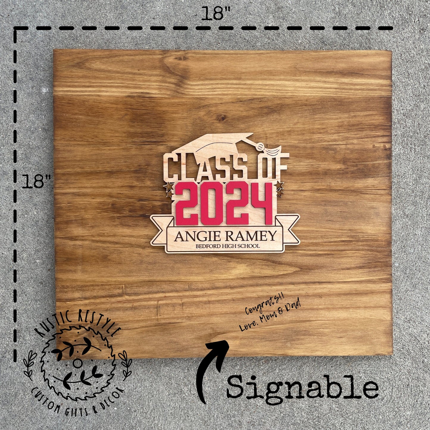 graduation guest book, party book, Creative Guest book alternative, class of 2026, guestbook frame, rustic sign, wood sign-in board, 18x18