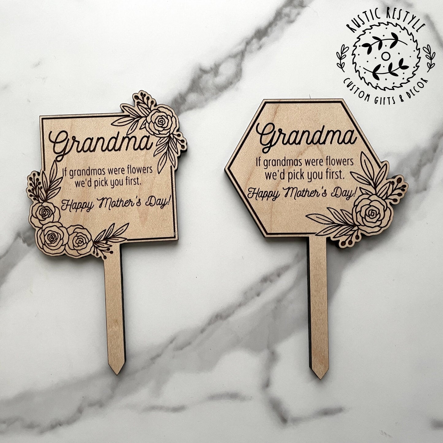 Mother's Day plant stakes, grandma, mom, Plant tags for pots ready to gift