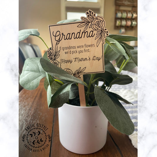 Mother's Day plant stakes, grandma, mom, Plant tags for pots ready to gift