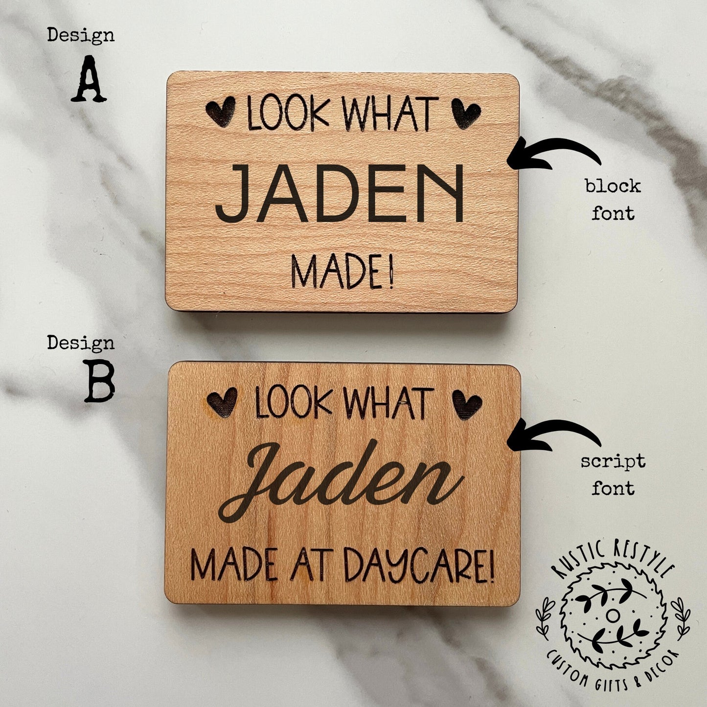 Handcrafted Wooden Magnets for Kids Art Display - Unique Fridge Decor