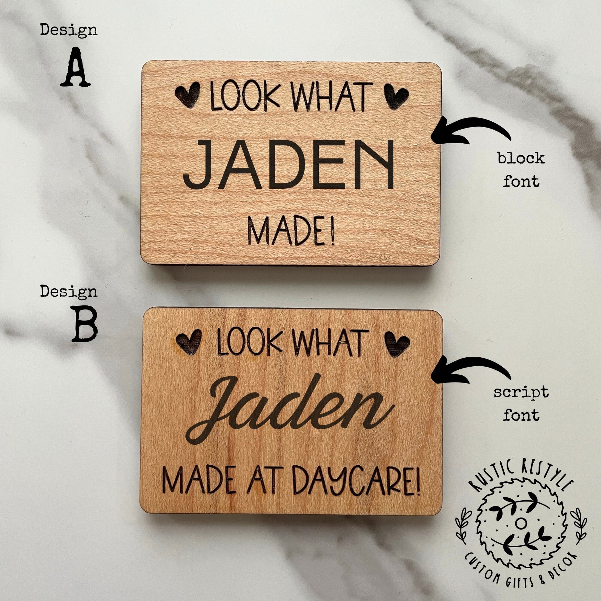 Handcrafted Wooden Magnets for Kids Art Display - Unique Fridge Decor