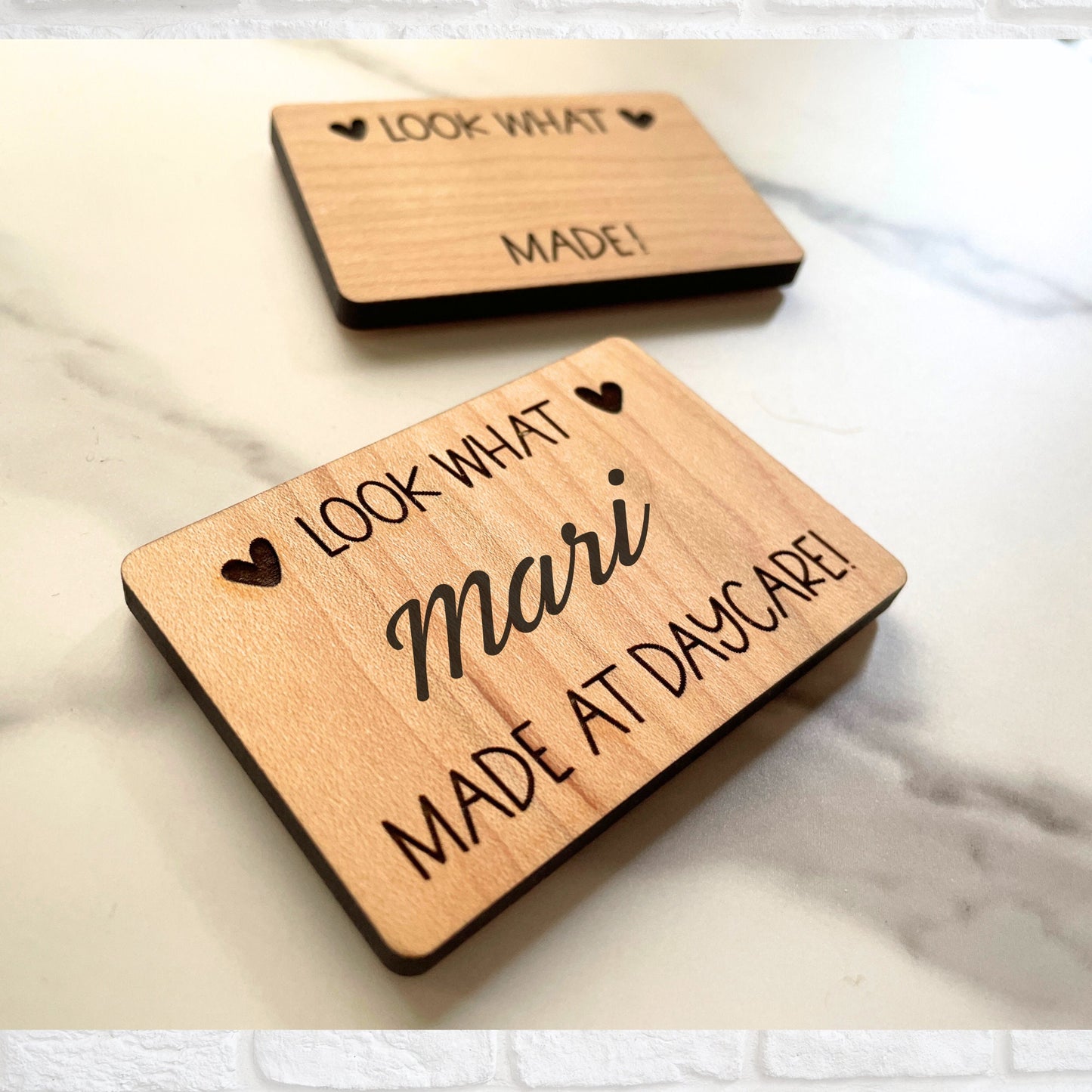 Handcrafted Wooden Magnets for Kids Art Display - Unique Fridge Decor