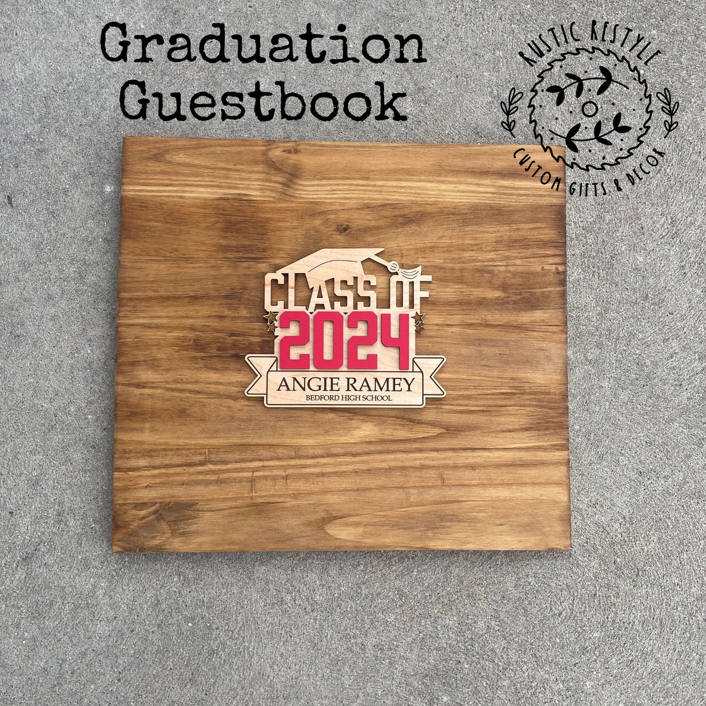 graduation guest book, party book, Creative Guest book alternative, class of 2026, guestbook frame, rustic sign, wood sign-in board, 18x18