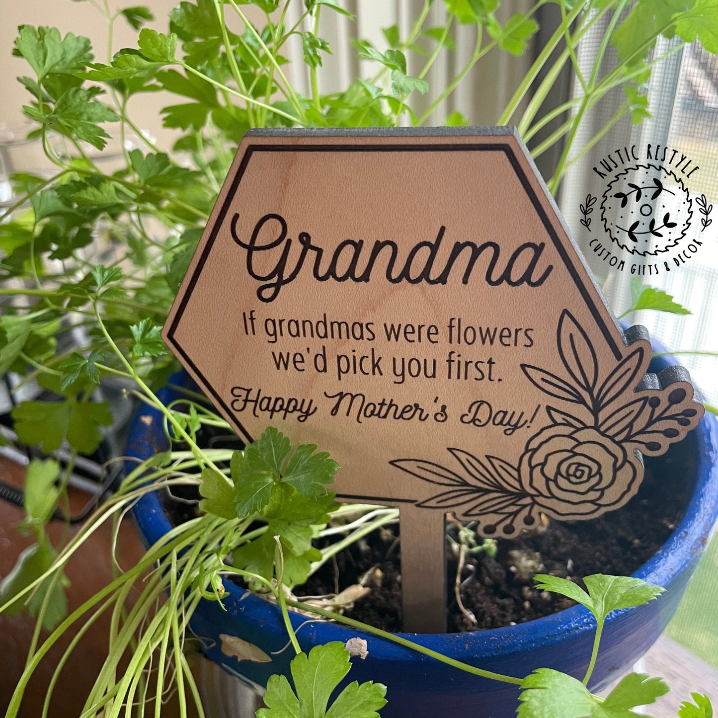 Mother's Day plant stakes, grandma, mom, Plant tags for pots ready to gift