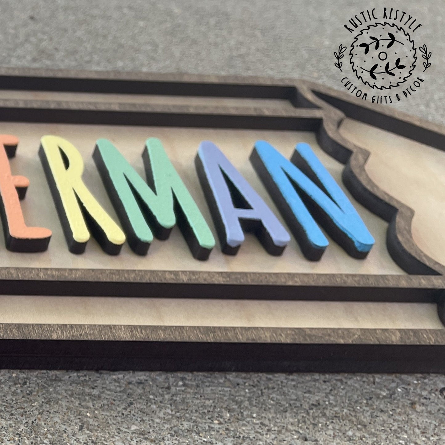 Wooden Teacher pencil sign , Customizable Classroom decoration gift