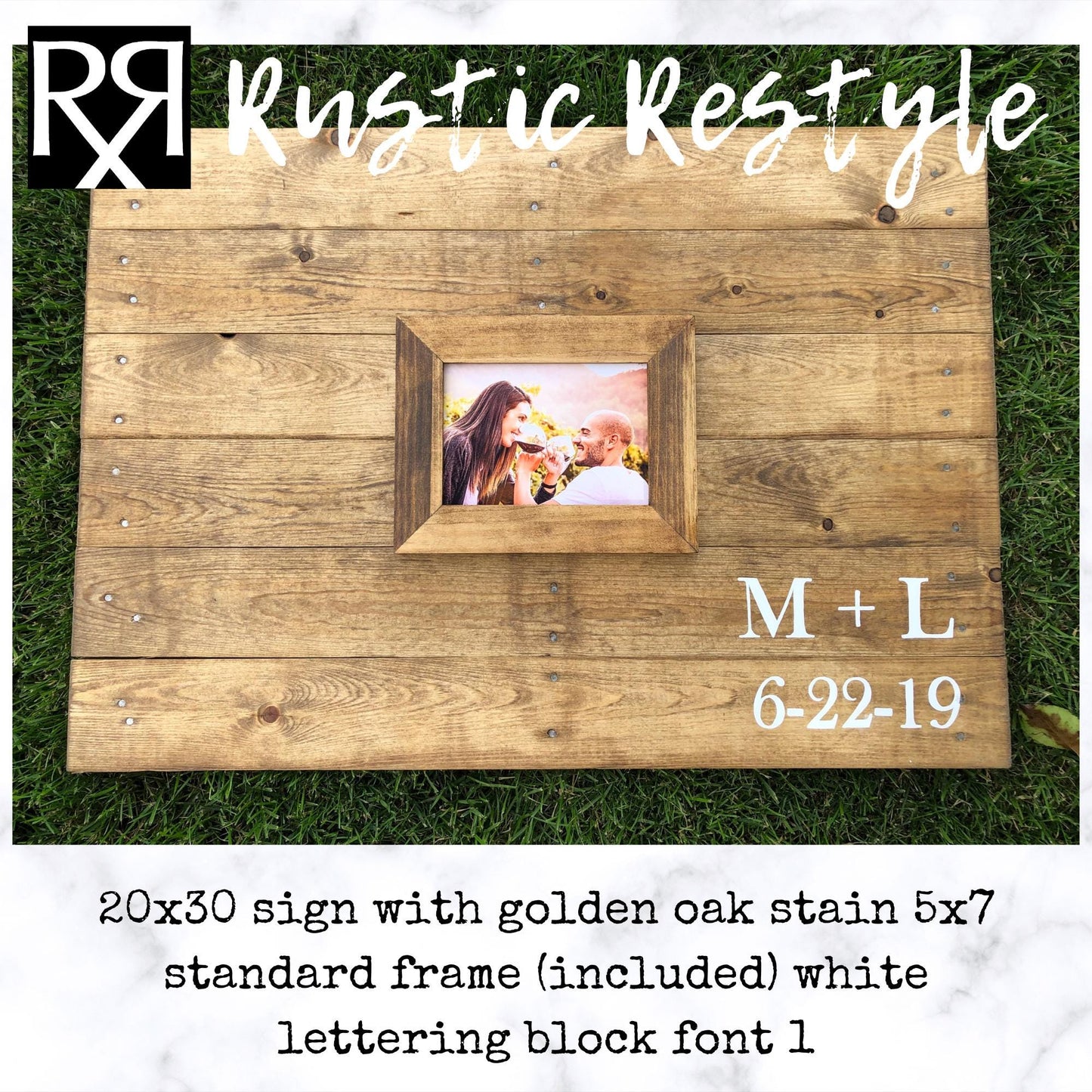 Alternative Guest book Wood pallet wedding sign- Framed Photo 20x30