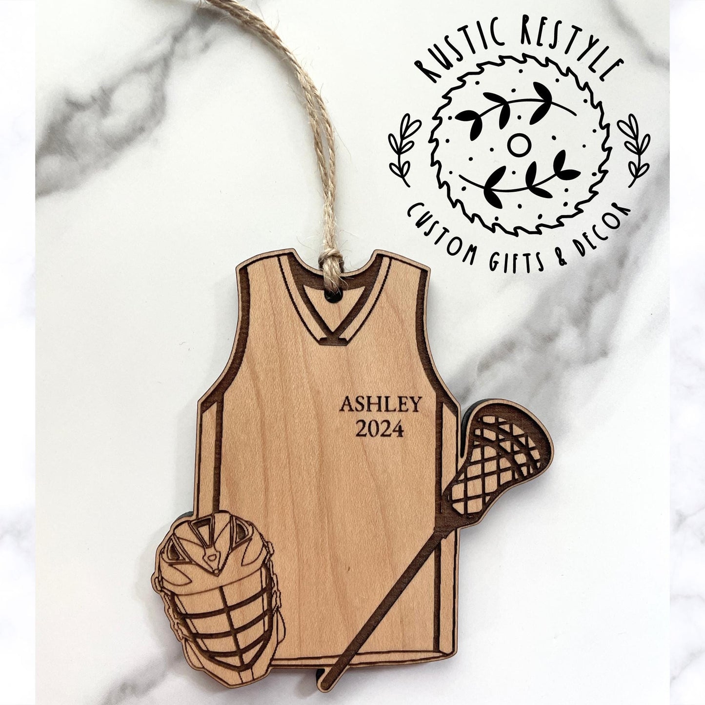 Personalized Lacrosse Christmas Ornament