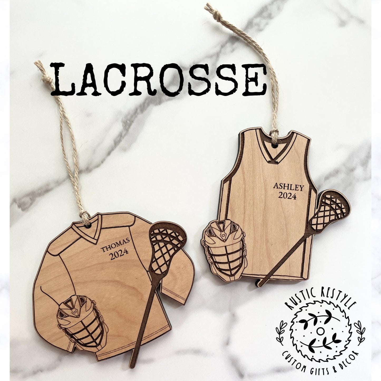 Personalized Lacrosse Christmas Ornament