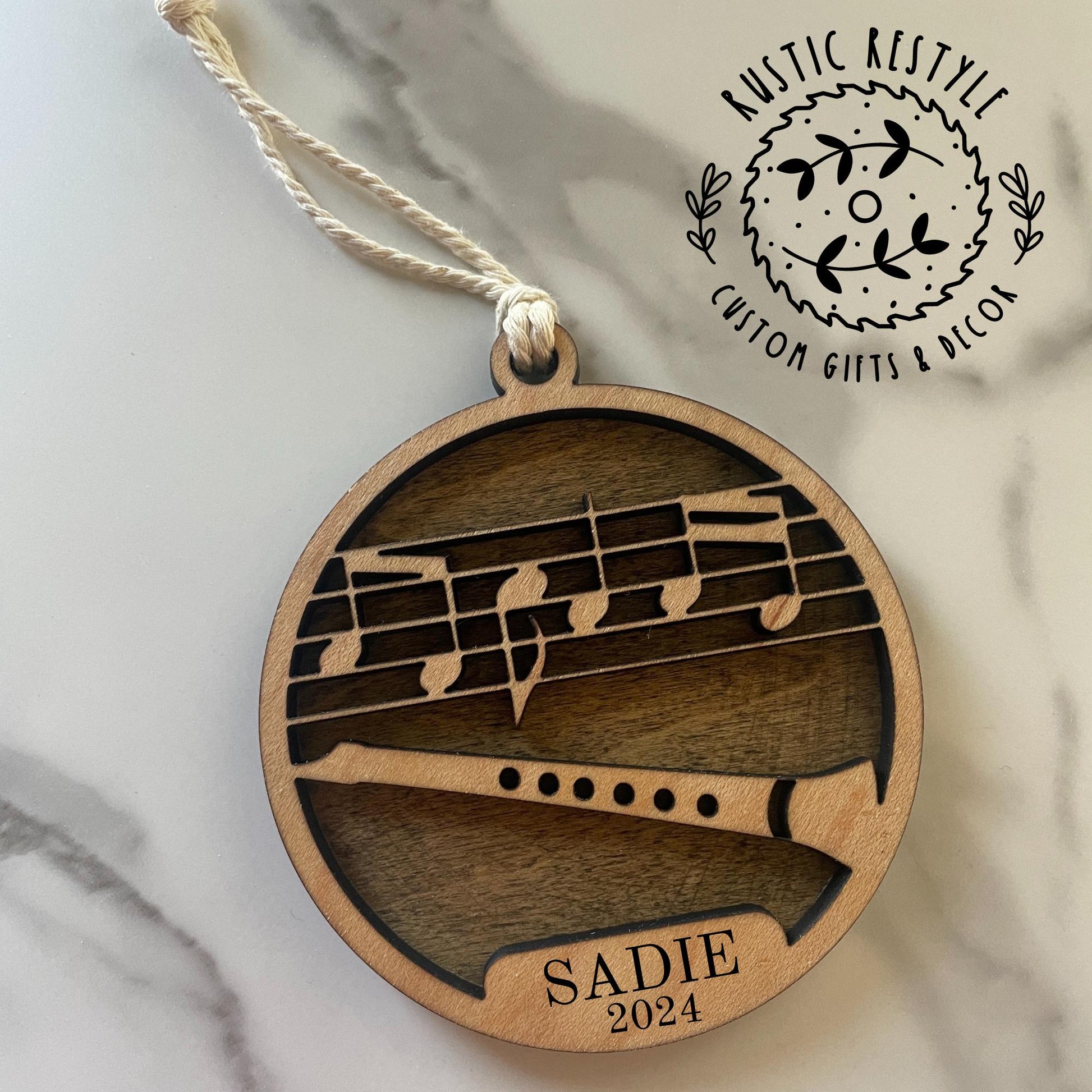 Band Instruments Ornament, Guitar, piano, flute, Violin, Saxophone, drums, cello, french horn, accordion, trumpet