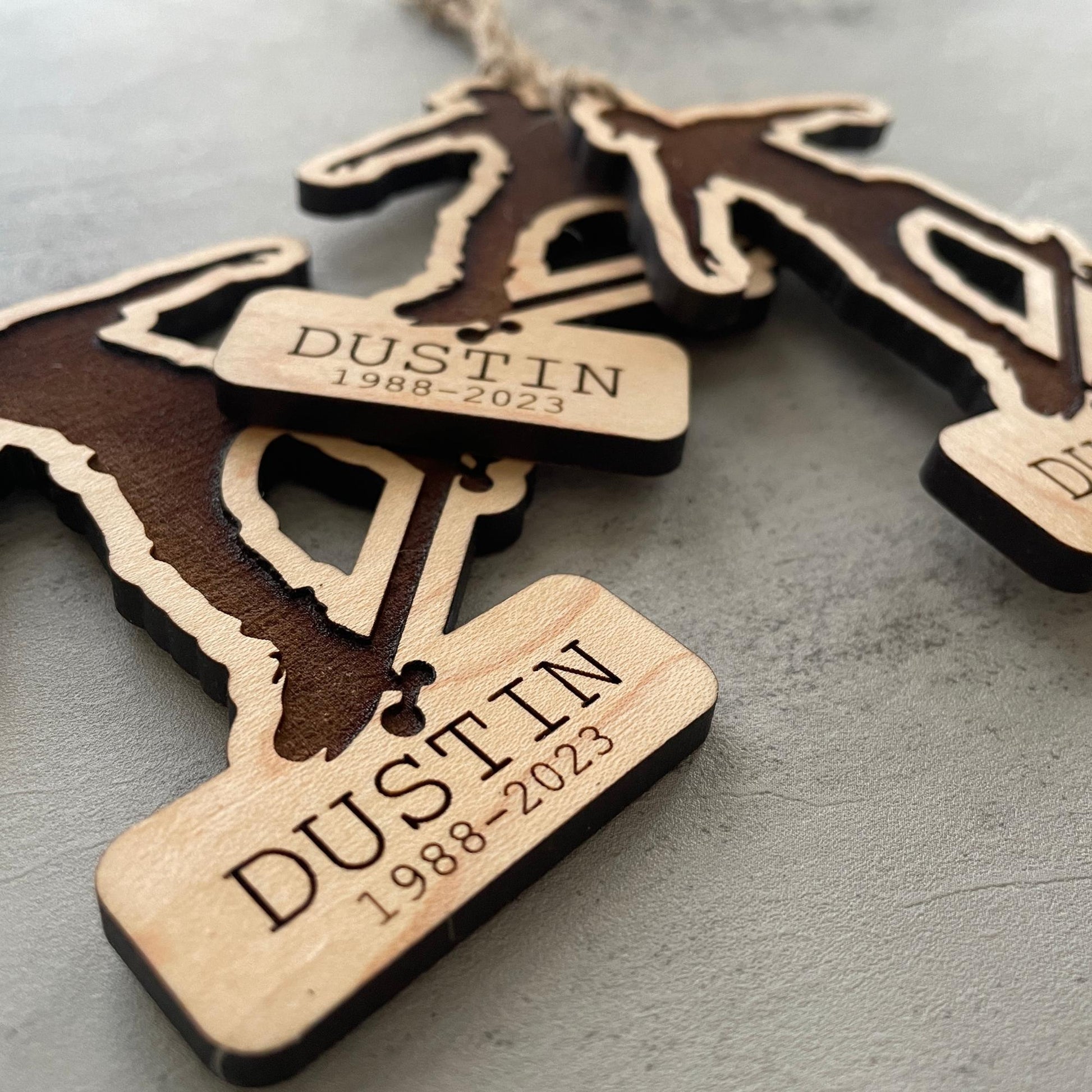 Custom Skateboard Ornament Laser Engraved Maple - Unique Holiday Decor Gift