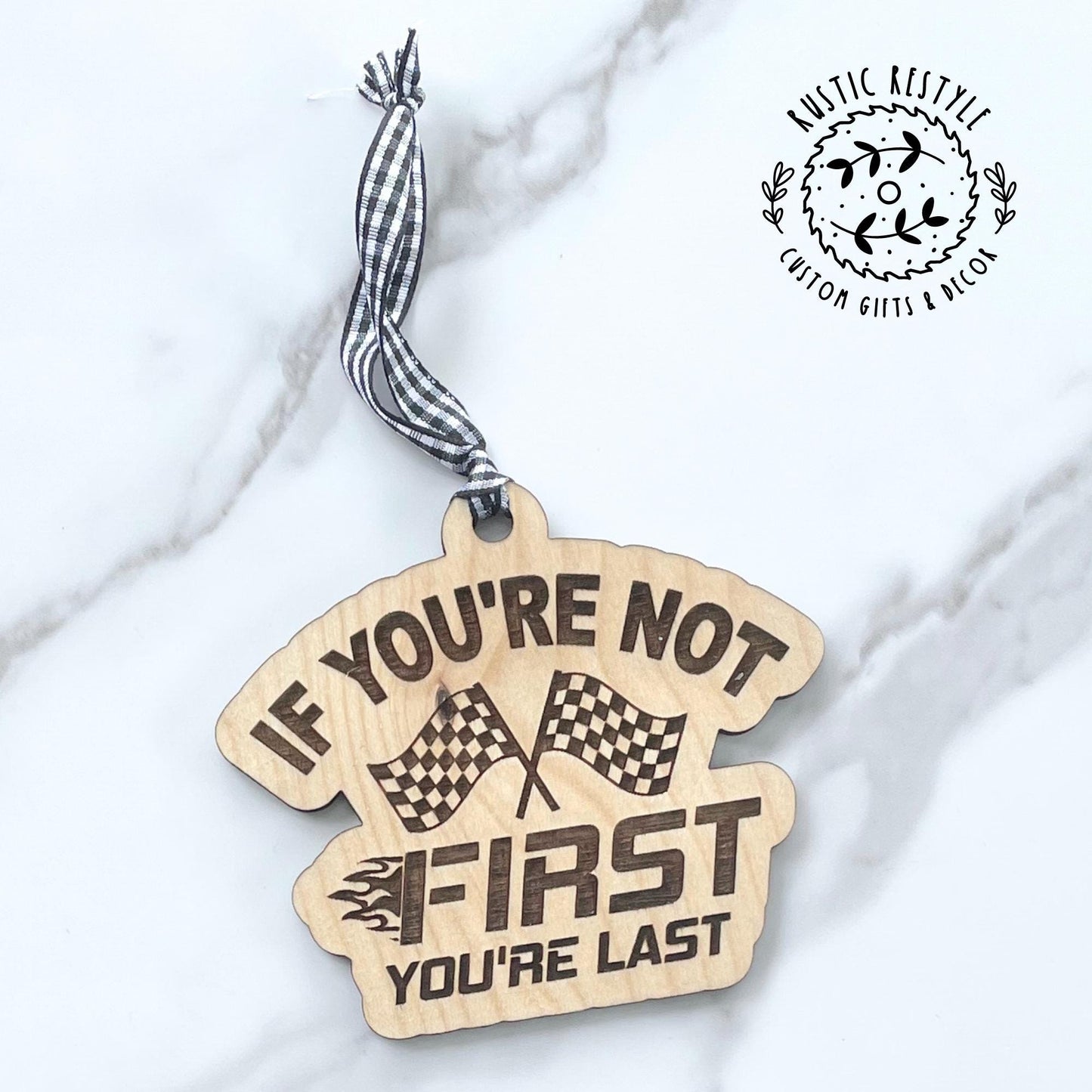 Personalized racing Maple race track Ornament, racing fan gift