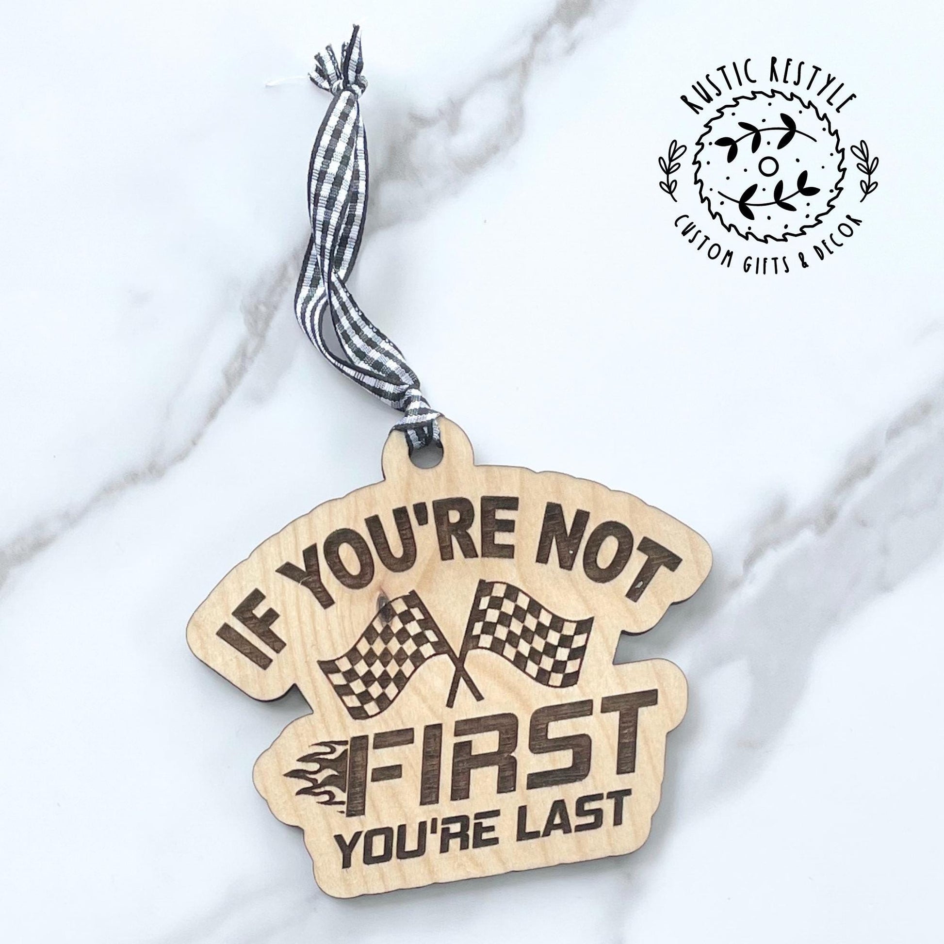 Personalized racing Maple race track Ornament, racing fan gift